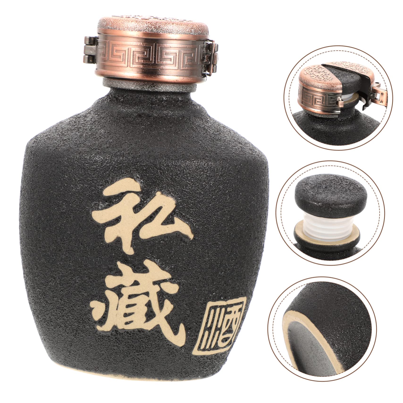 【現存数一つ】陶器製瓶 空き瓶 お酒 瓶 当時物1996年製 希少価値上がり中‼️ Amazon｜陶器製密閉酒瓶 家庭用空き酒器 漏れ防止設計 赤い布付き 0.5