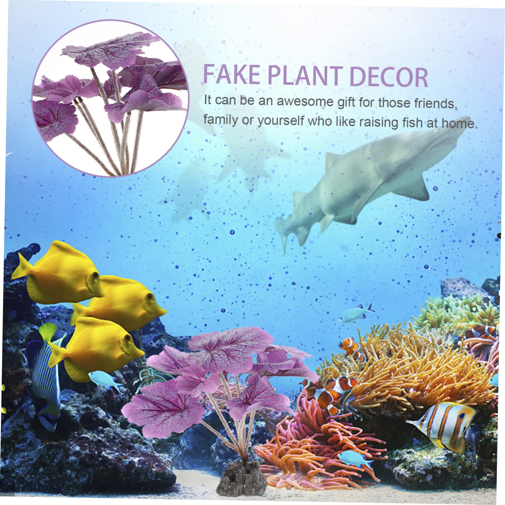 SUPVOX 3 Pezzi Piante Artificiale per Aspetto Naturale Decorazione per Realizzate Premium Sicure per Acquatici e Terrari