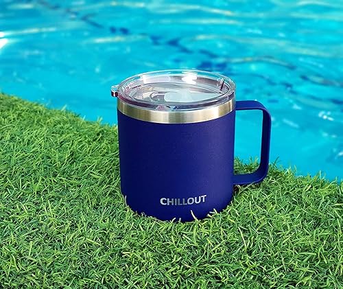 Miniatura 9 de Chillout Life - Taza de café con aislamiento térmico al vacío, acero inoxidable, mango y tapa, 16 onzas
