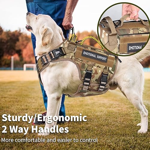 Miniatura 5 de Kastty Arnés para perro de alta calidad 2.0, arnés táctico para perros medianos y grandes, arnés para perro de servicio con tarjeta de