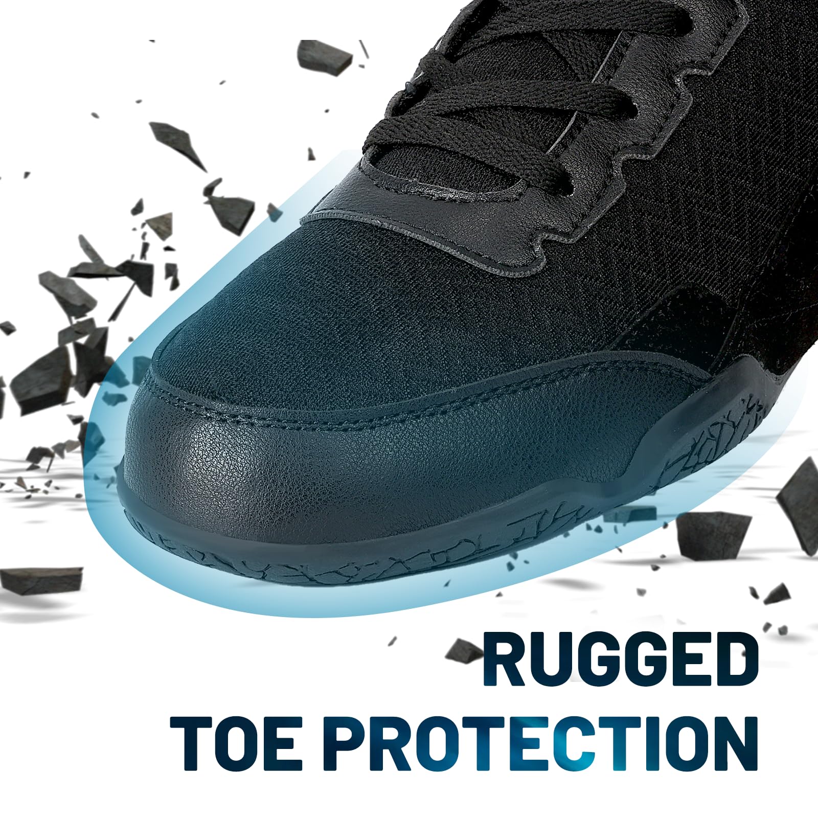 ZVC Scarpe da wrestling da uomo, scarpe da boxe, scarpe da combattimento, powerlifting, bodybuilding, calzature, nero, 40 EU
