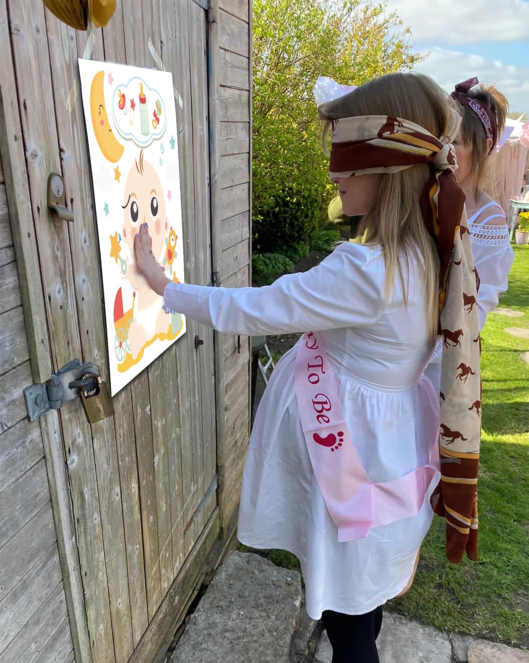 Baby Shower Game Pin The Dummy On The Baby 24 Player Blindfold and XL