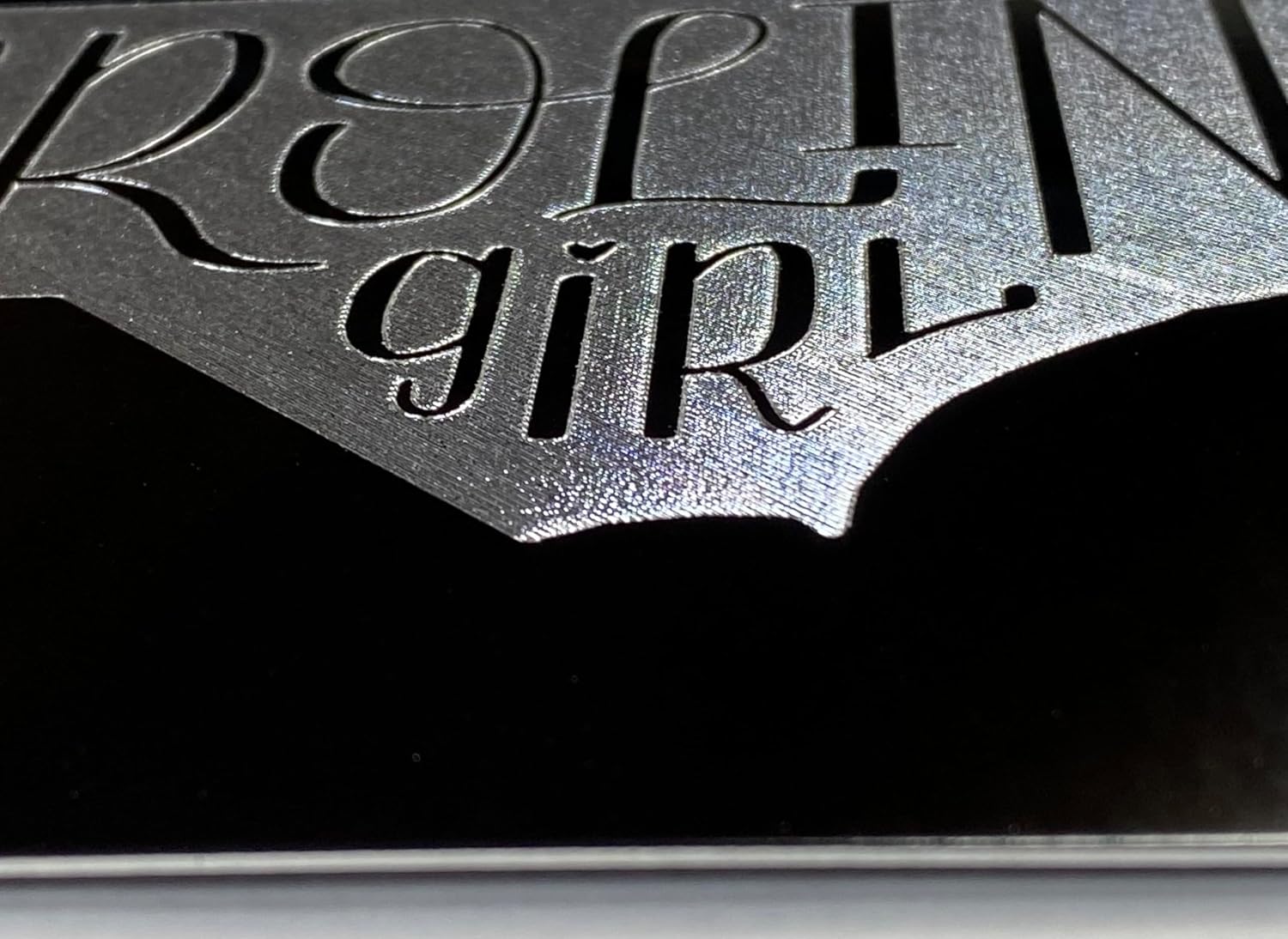 NC North Carolina Girl Diamond Etched Engraved License Plate Car Tag Great Gift, Gloss Black, Standard, (1550)