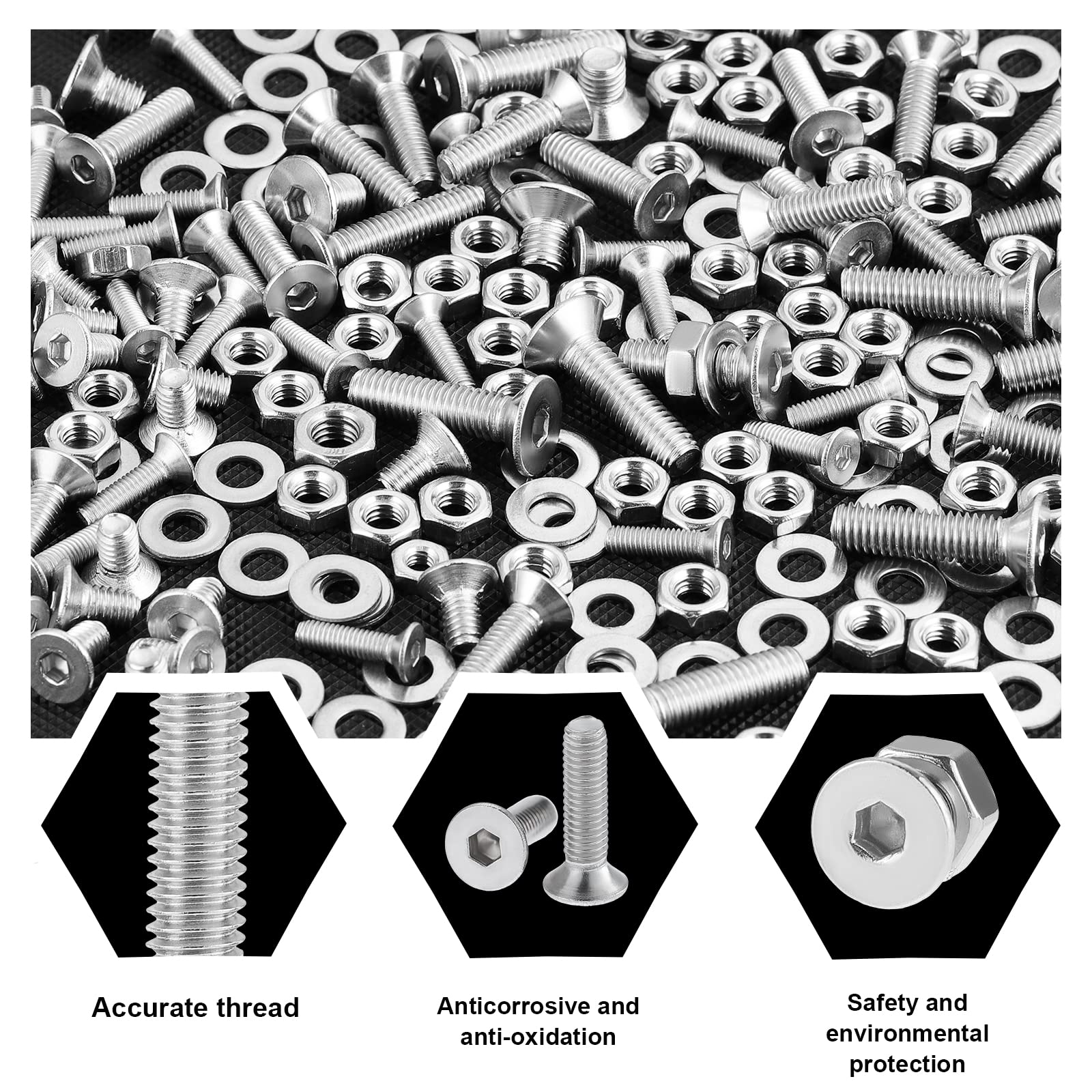 Msx Metal Gear Viti Torx Svasate A2 Inox - Misure M4, M5, M6, Acciaio Inossidabile, Testa A Stella, Per Interni Ed Esterni Bulloni A Brugola M4 M5 M6 - Foto 12