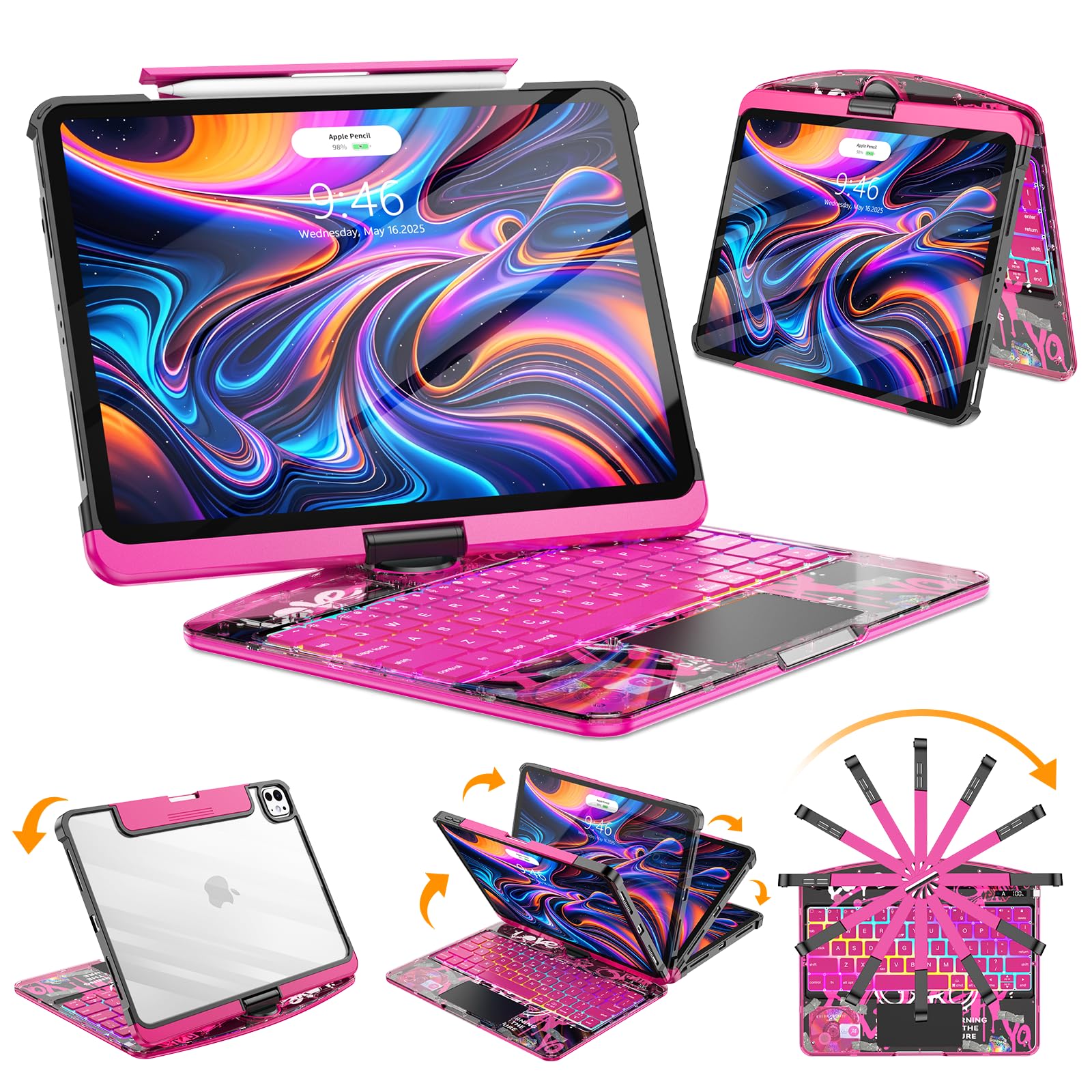 Amazon.com: SIBEITU Clear Keyboard Case for iPad Pro 13 Inch M5