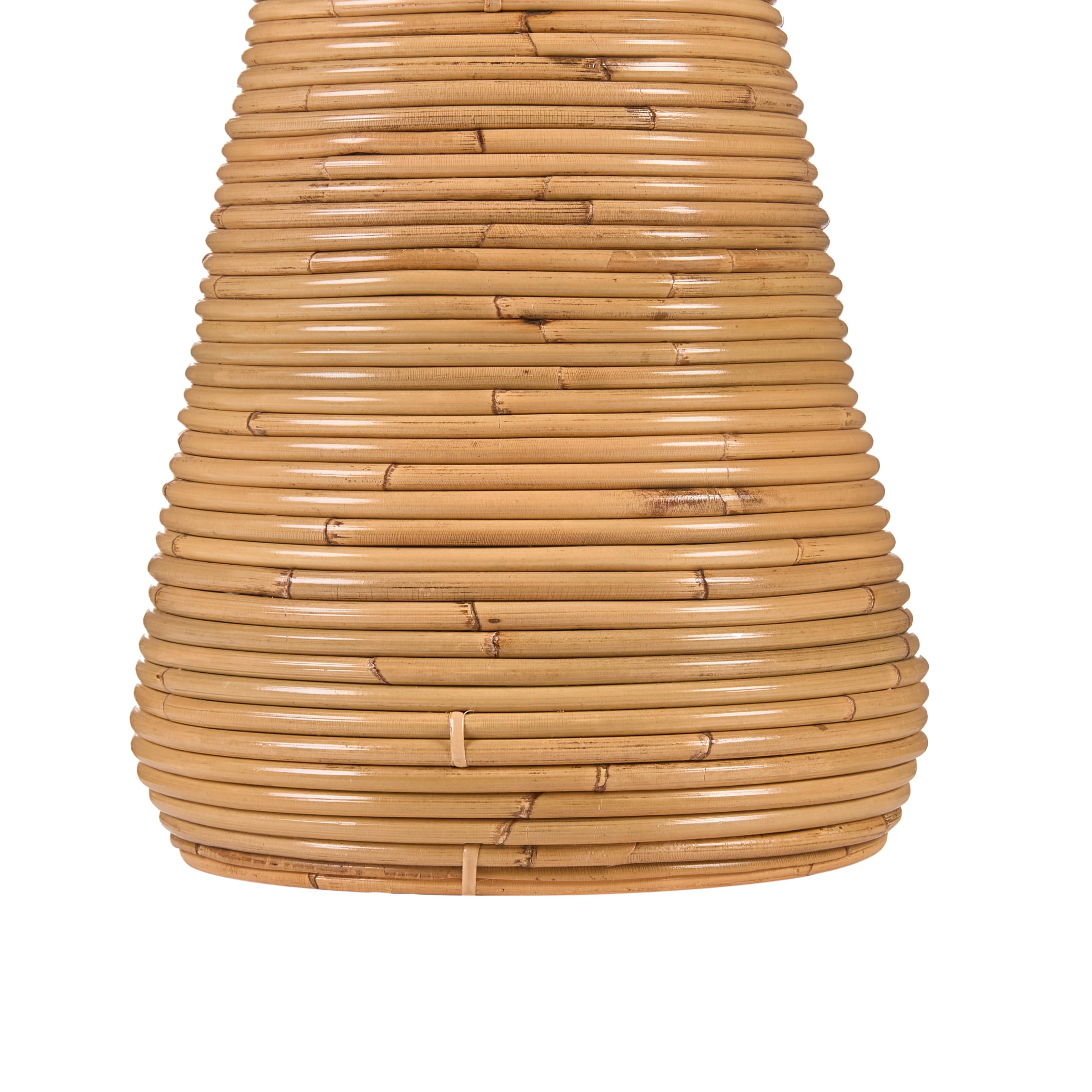 Wazon dekoracyjny rattanowy styl boho ozdobny 70 cm naturalny Nidri