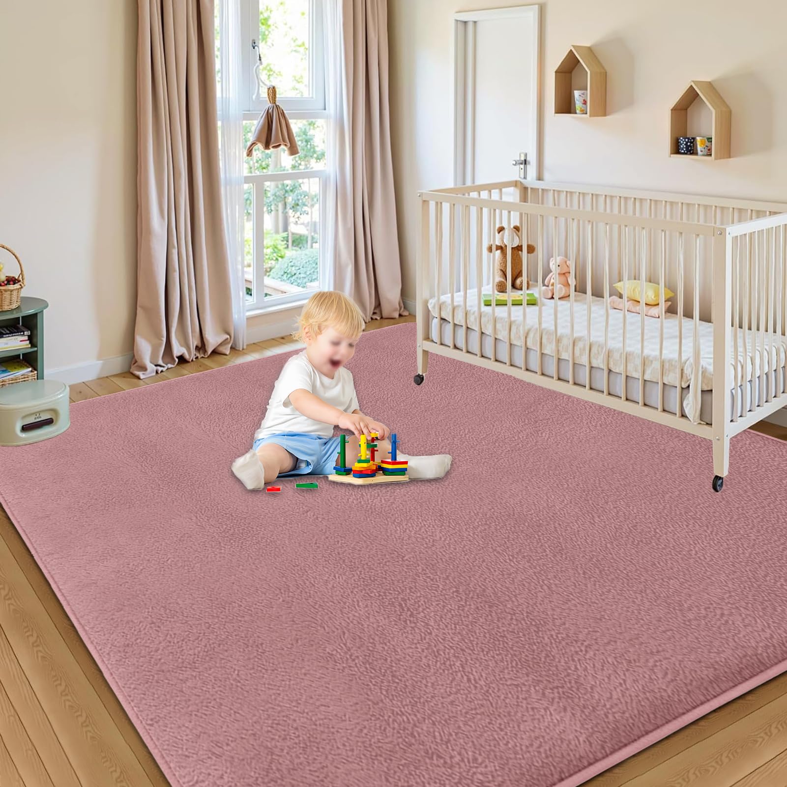 Antypoślizgowy wyściełany dywanik dla dzieci zmywalny 120 x 160 cm mata dla dziecka 3 cm wypełniona gąbką z powierzchnią, gry mata dla dzieci podłoga dla dzieci do pokoju dziecięcego nowoczesne