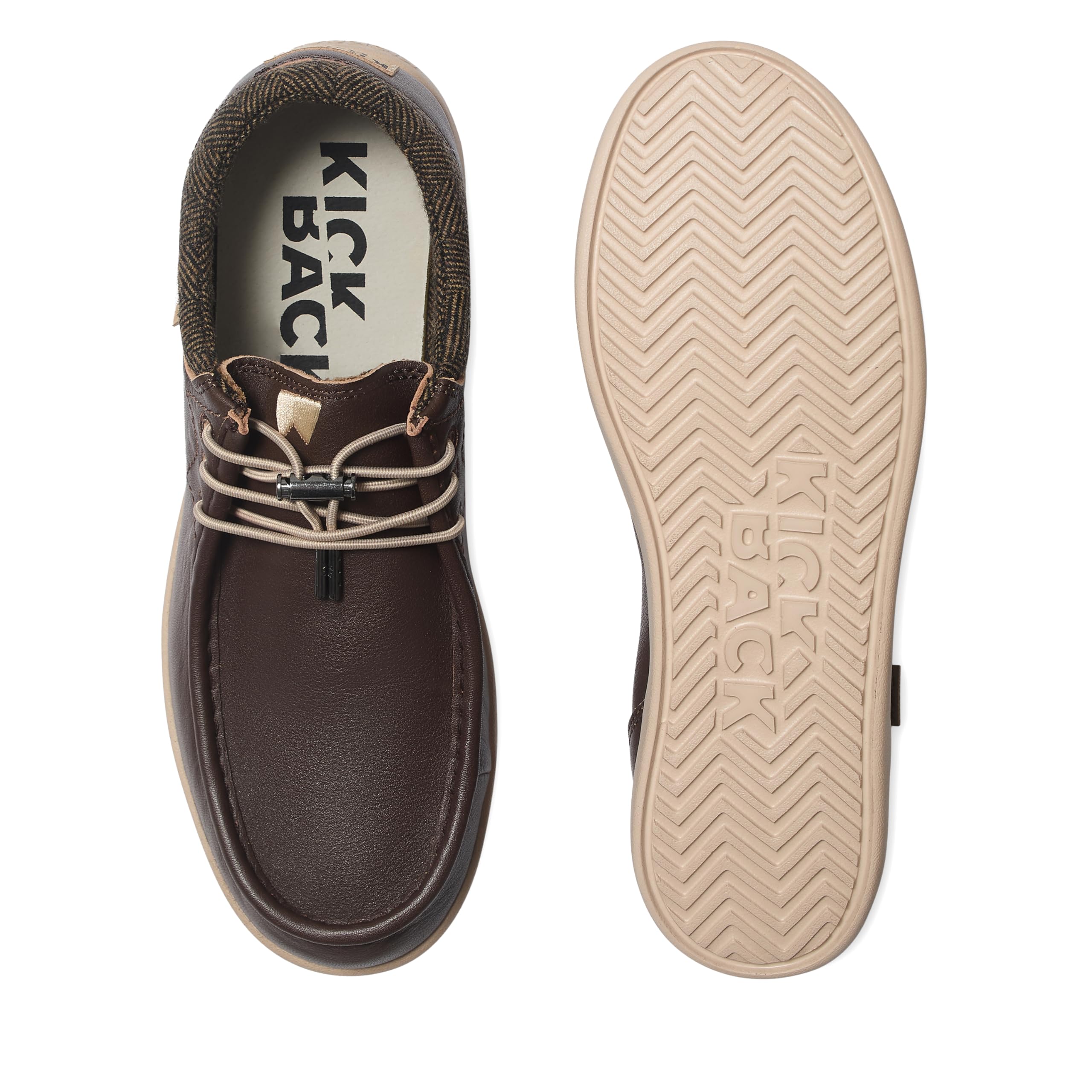 Kickback Haven - Mocassini da Uomo - Scarpe Casual Leggere da Uomo - Tomaia in Morbida Pelle e camoscio - Lacci Elastici Regolabili - Suola Ammortizzata - Solette in Schiuma Attiva Foderate in Pelle