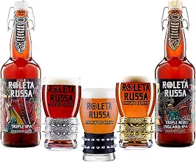 Kit Presente 2 Cervejas Roleta Russa Triple IPA + 1 Copo Cerveja a sua Escolha