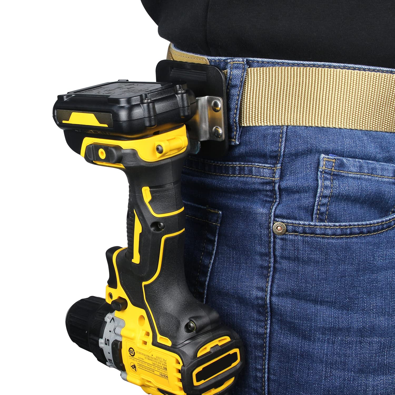 Belt Clip Drill Holster Heavy-Duty Aluminum Holder For Cordless