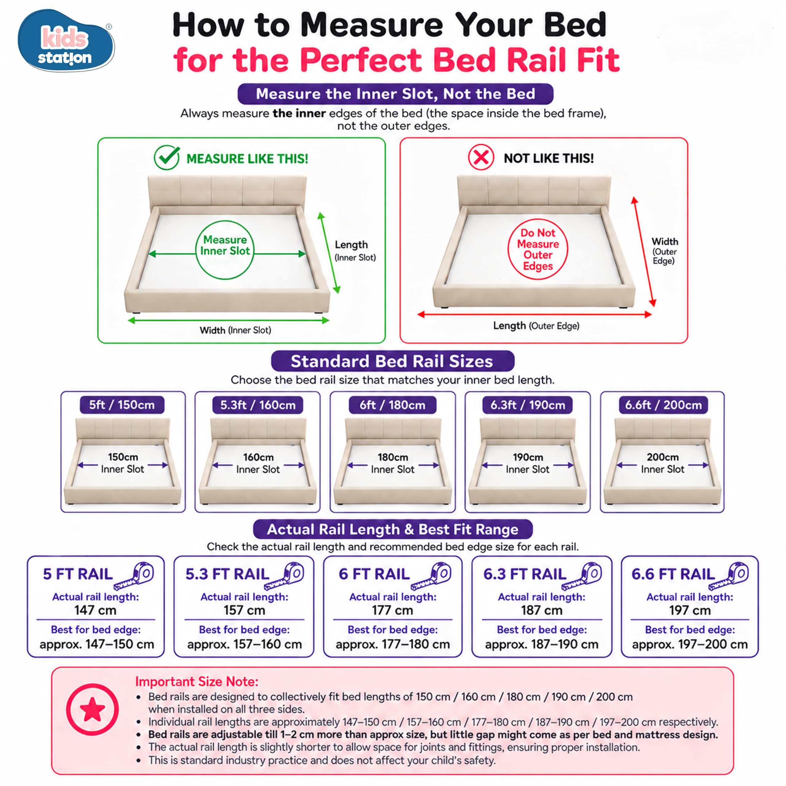 Kids Bed Rail Guard - Baby Safety Side Wall -2