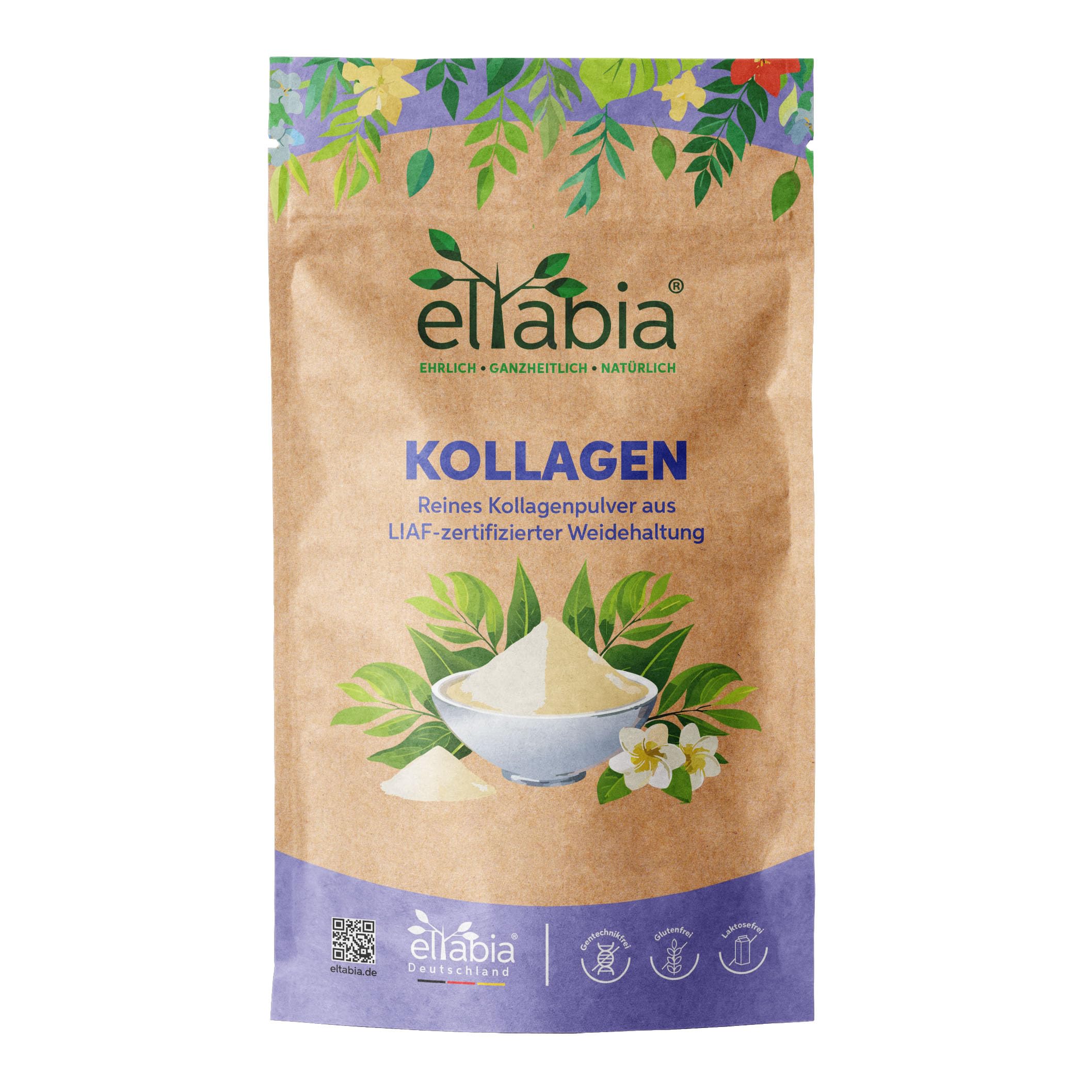 Kollagen Pulver 1kg | LIAF Zertifizierte Weidehaltung Grassfed | Rind Halal Collagen Hydrolysat Peptide