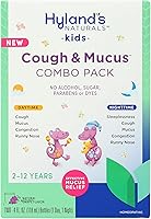 Hyland's Kids Cough Syrup & Mucus Relief Day & Night Combo Pack, Natural Grape Flavor for Ages 2-12, 8oz