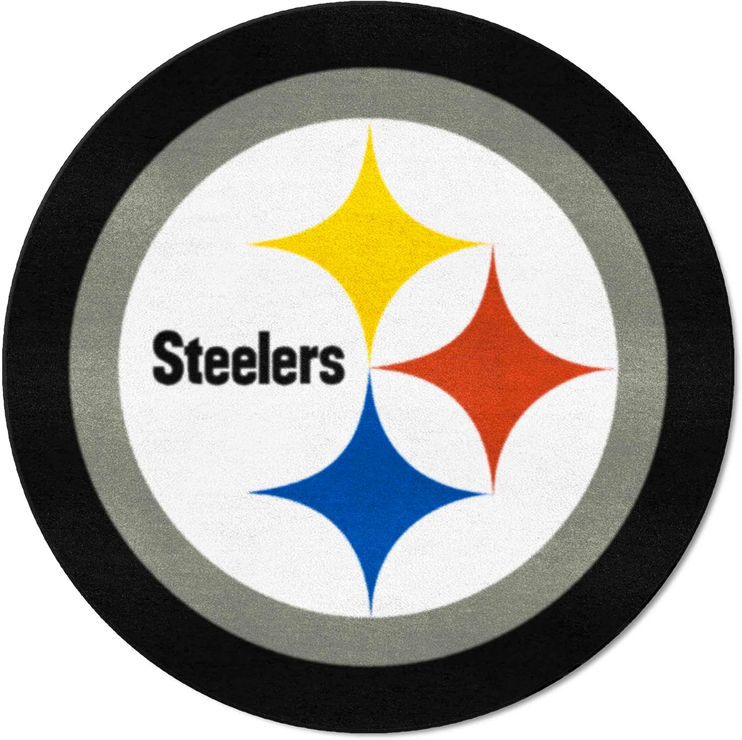 FANMATS NFL-Teams Mens Mascot Mat Pittsburgh Steelers 4' (Round) Team Color