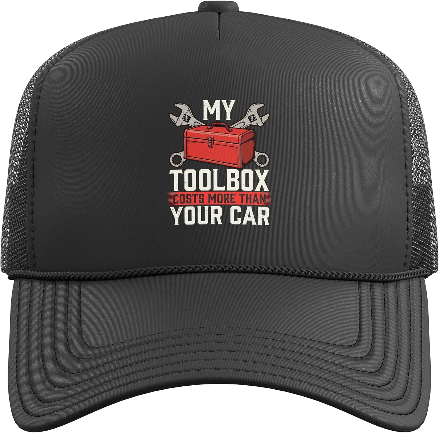 My Toolbox Costs More Than Your Car - Auto Mechanic Car Guy Trucker Hat with Adjustable Mesh Back image 2