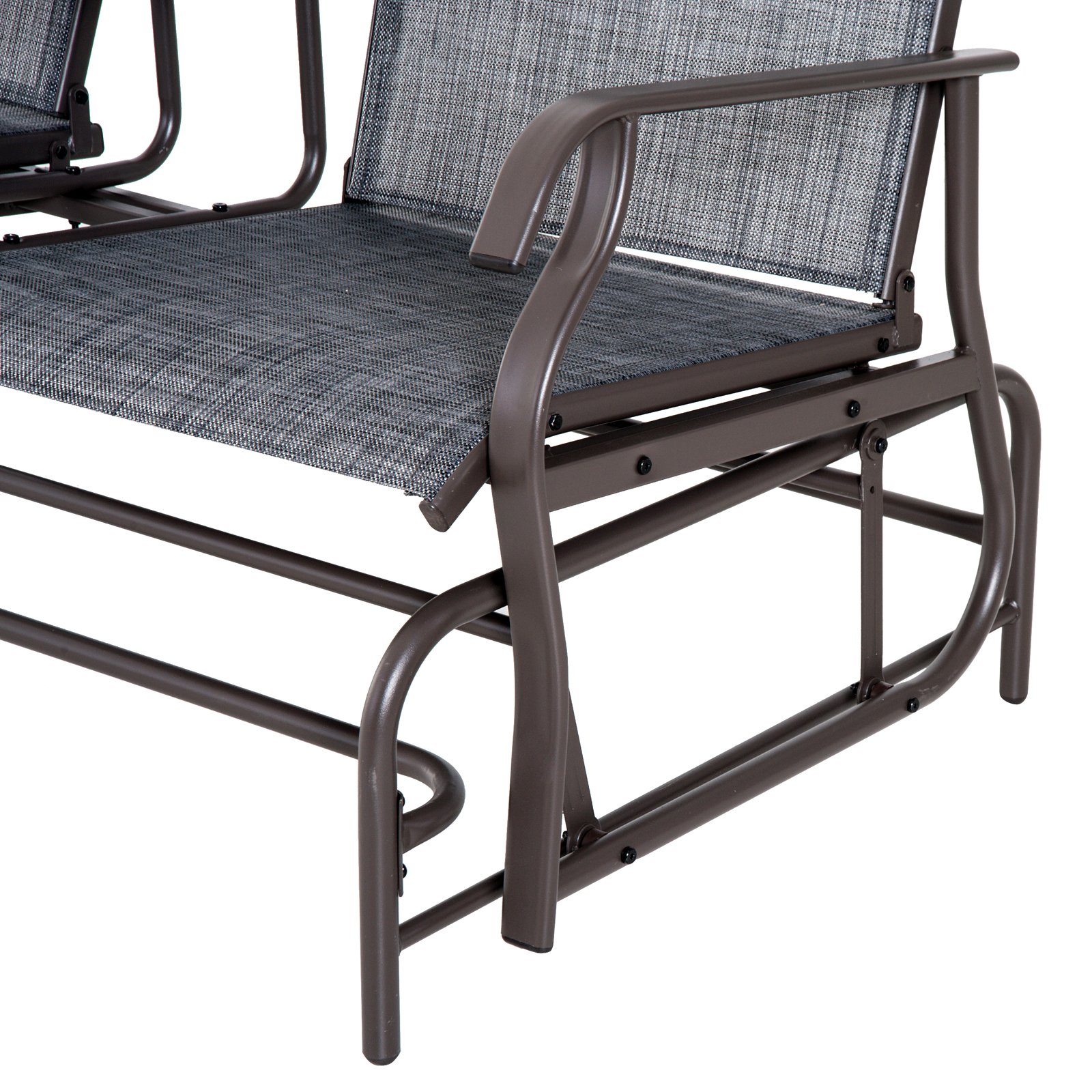Outsunny Metal Double Swing Chair Glider Rocking Chair Seat Outdoor