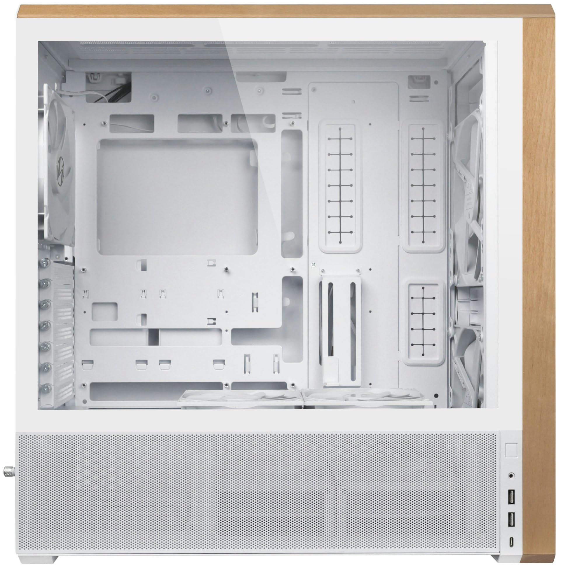 Amazon | LIANLI ミドルタワーPCケース LANCOOL 217 WHITE ファン5基