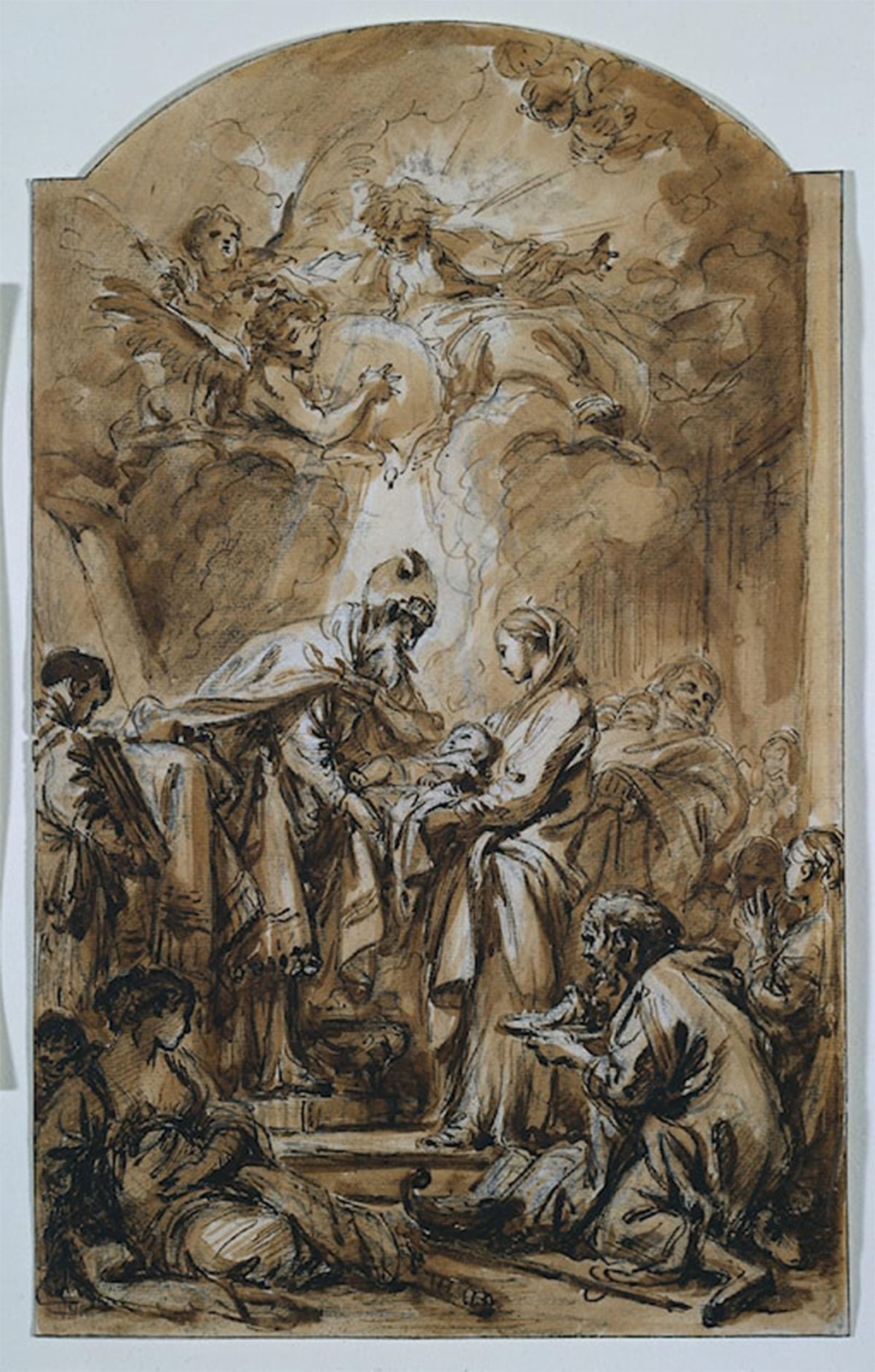 SERENDIPITP Vintage Picture Print on Canvas Wall Art Poster the Presentation in the Temple by Francois Boucher Artwork Print Poster for Wall Decor 60x90cm