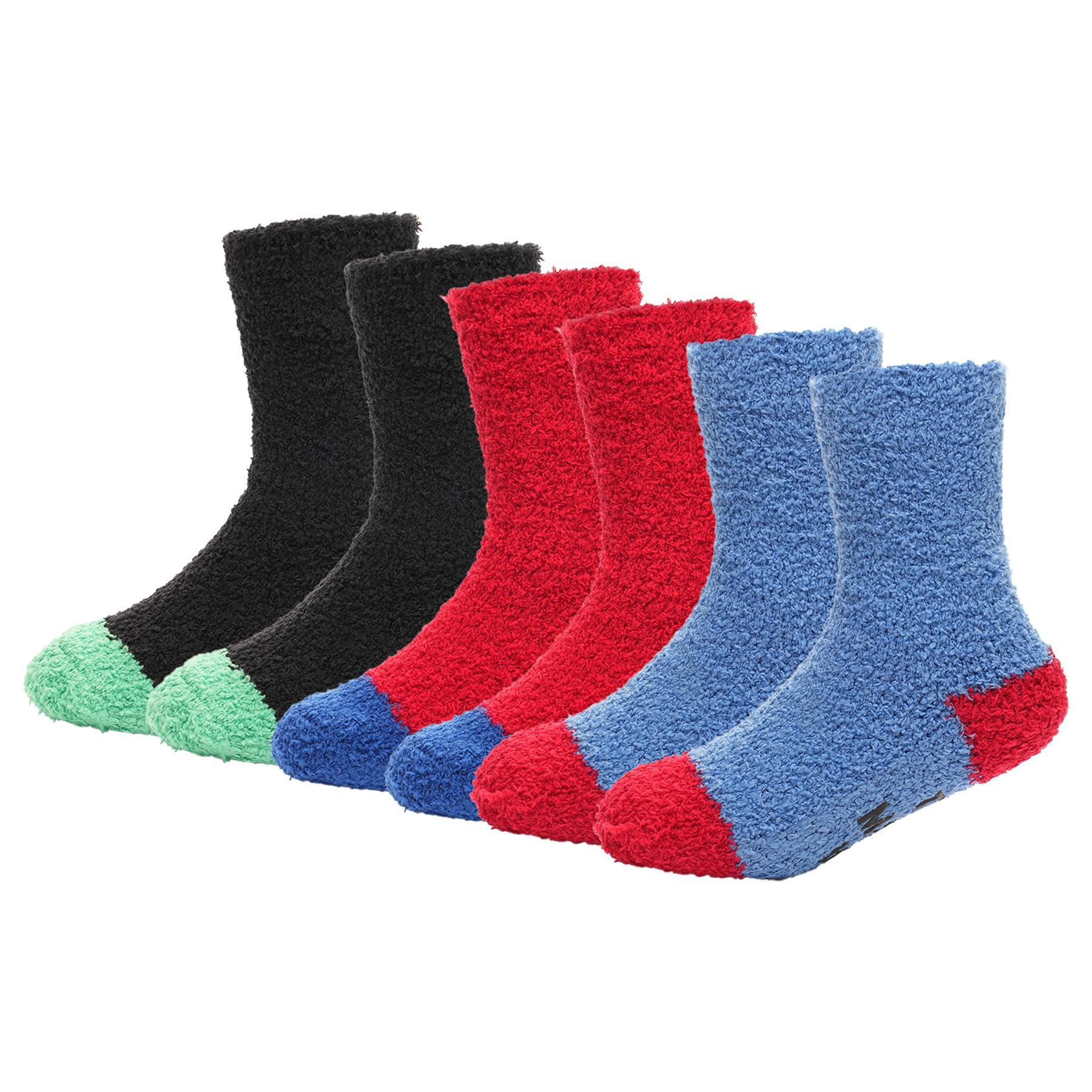 A2z 4 Kids Boys 3 Pack Socks Novelty Slogan Cosy Super Soft Funky - Socks Ks817 3-6