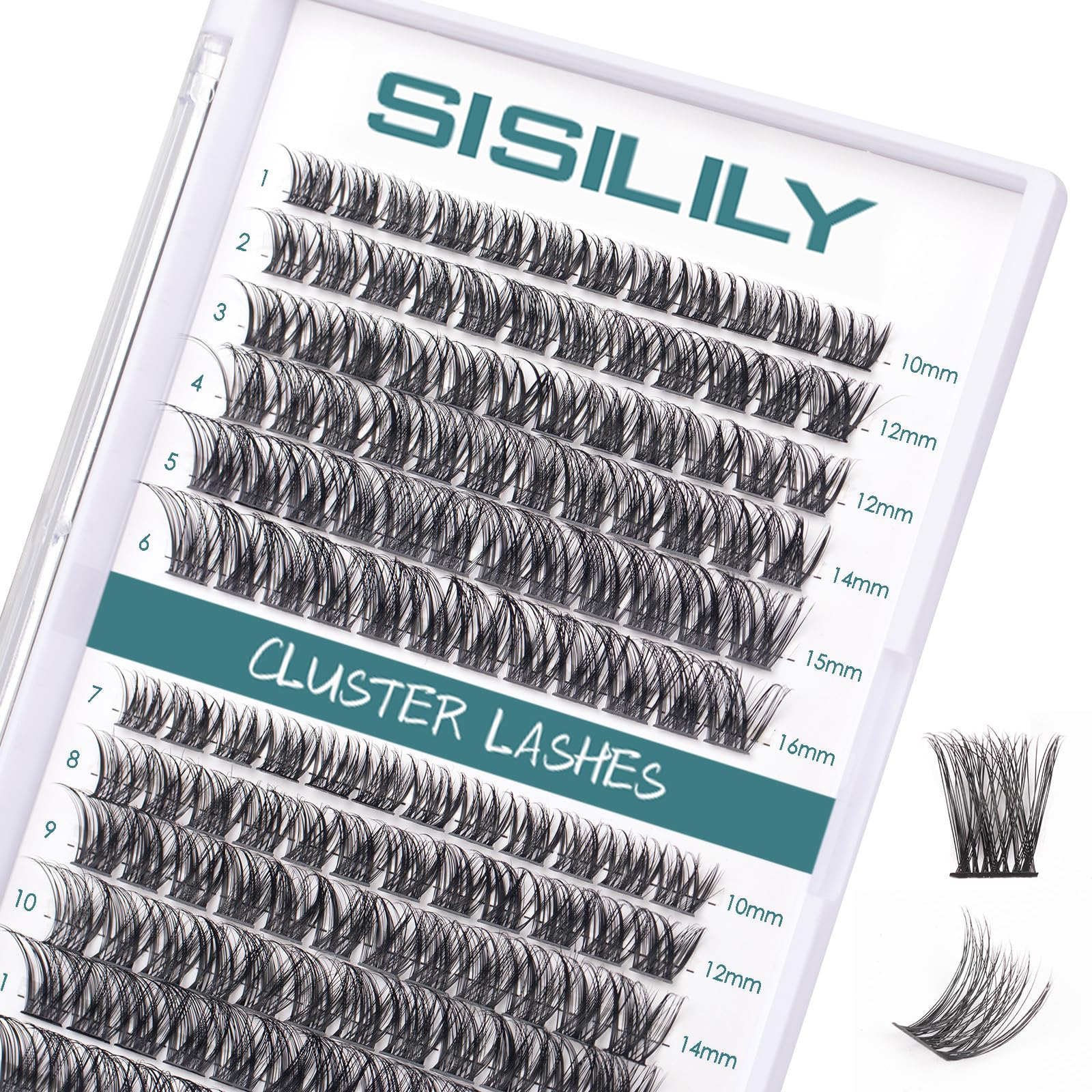 Individual Lashes SISILILY Cluster Lashes 144 Lash Clusters DIY Lash Extensions C D Curl Cluster Eyelashes Reusable False Eyelashes 3D Wispy Fluffy Individual Lashes 10-16mm Length (DM01plus-mix)Individual Lashes SISILILY Cluster Lashes 144 Lash…
