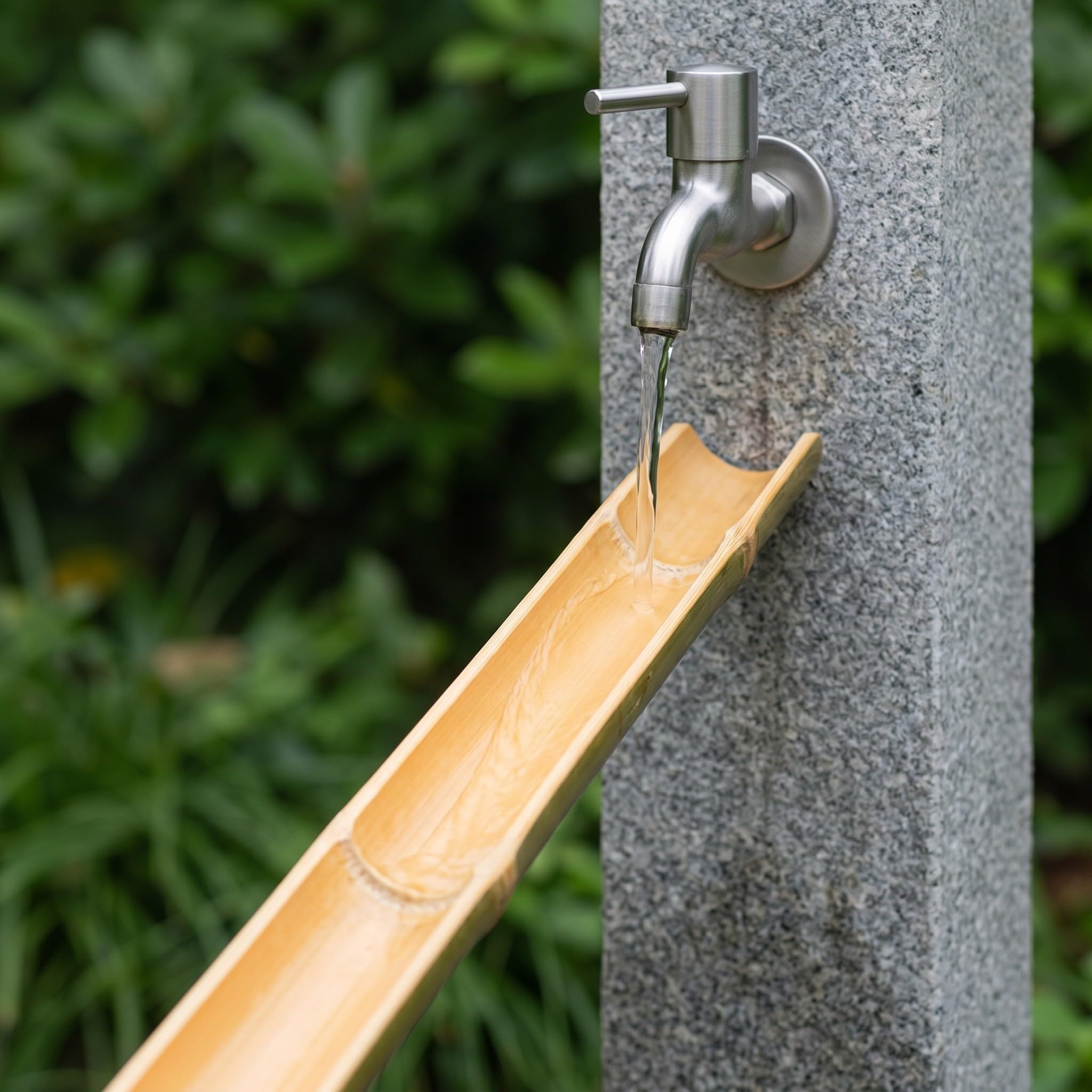 DOITOOL 4 szt. rustykalnych wylewek bambusowych | 50 cm rur kanałowych do fontann zewnętrznych i wewnętrznych | Nadaje się do akwariów, elementów basenowych i stref wodnych