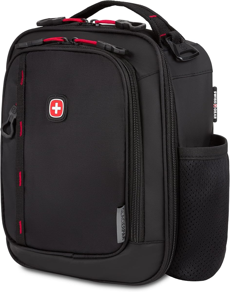 3999 Bolsa de almuerzo aislante, negra/roja