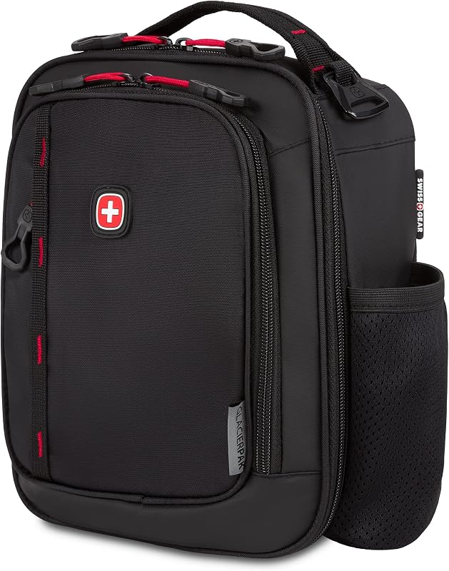 3999 Bolsa de almuerzo aislante, negra/roja