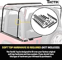 Vista 5 de TACTIK Fabric Only Replacement Soft Top - Fits Jeep Wrangler 1988-1995 YJ - Custom-Fit Fabric Roof with Removable Side and Back Window