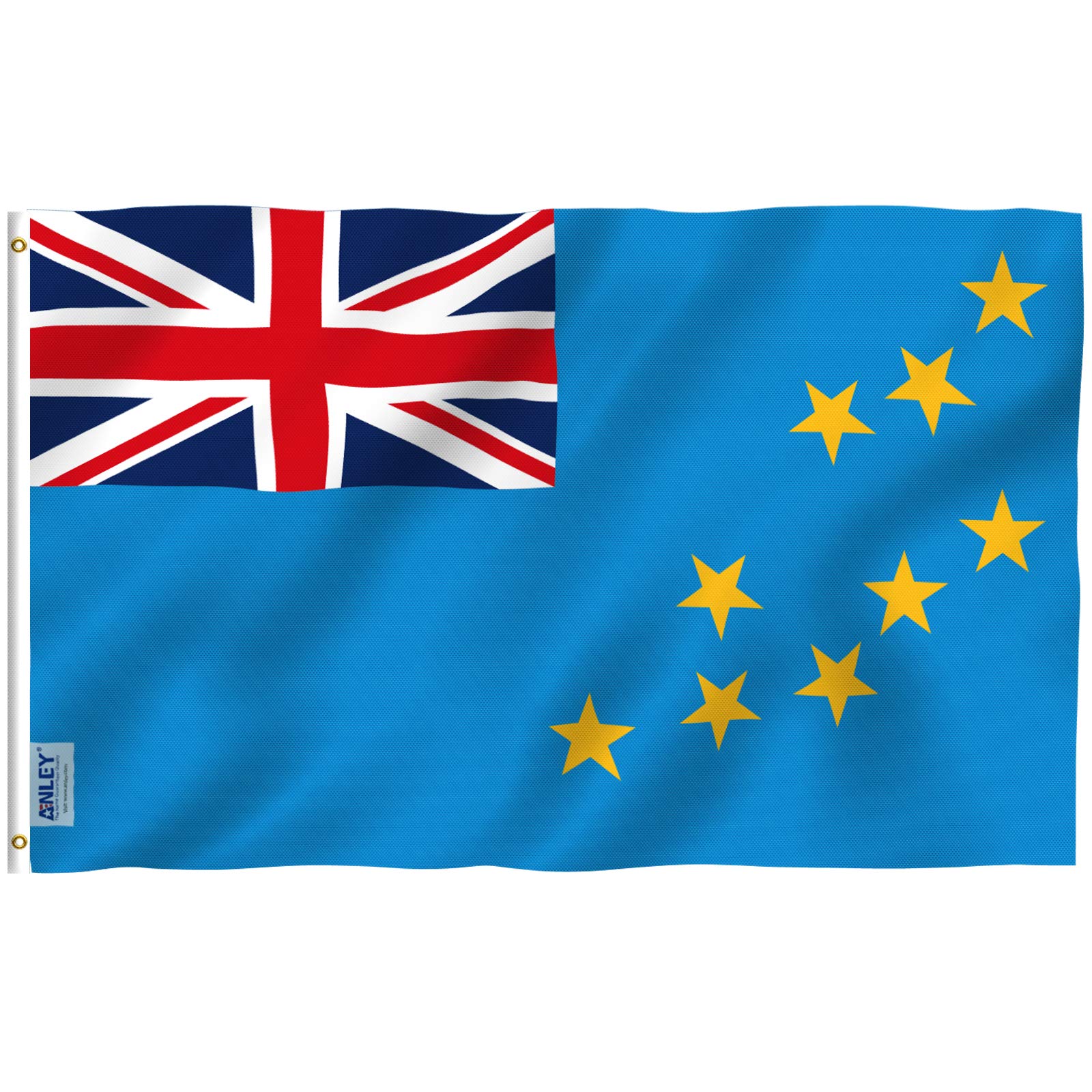 ANLEY Fly Breeze 3x5 Feet Tuvalu Flag - Vivid Color and UV Fade Resistant - Canvas Header and Double Stitched - Tuvaluan Flags Polyester with Brass Grommets 3 X 5 Ft