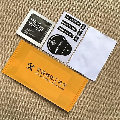 Miniatura 5 de Paquete de 2 protectores de pantalla de vidrio templado de alta calidad de cobertura completa 3D de 9H de 0.012 in, compatible con fundas,