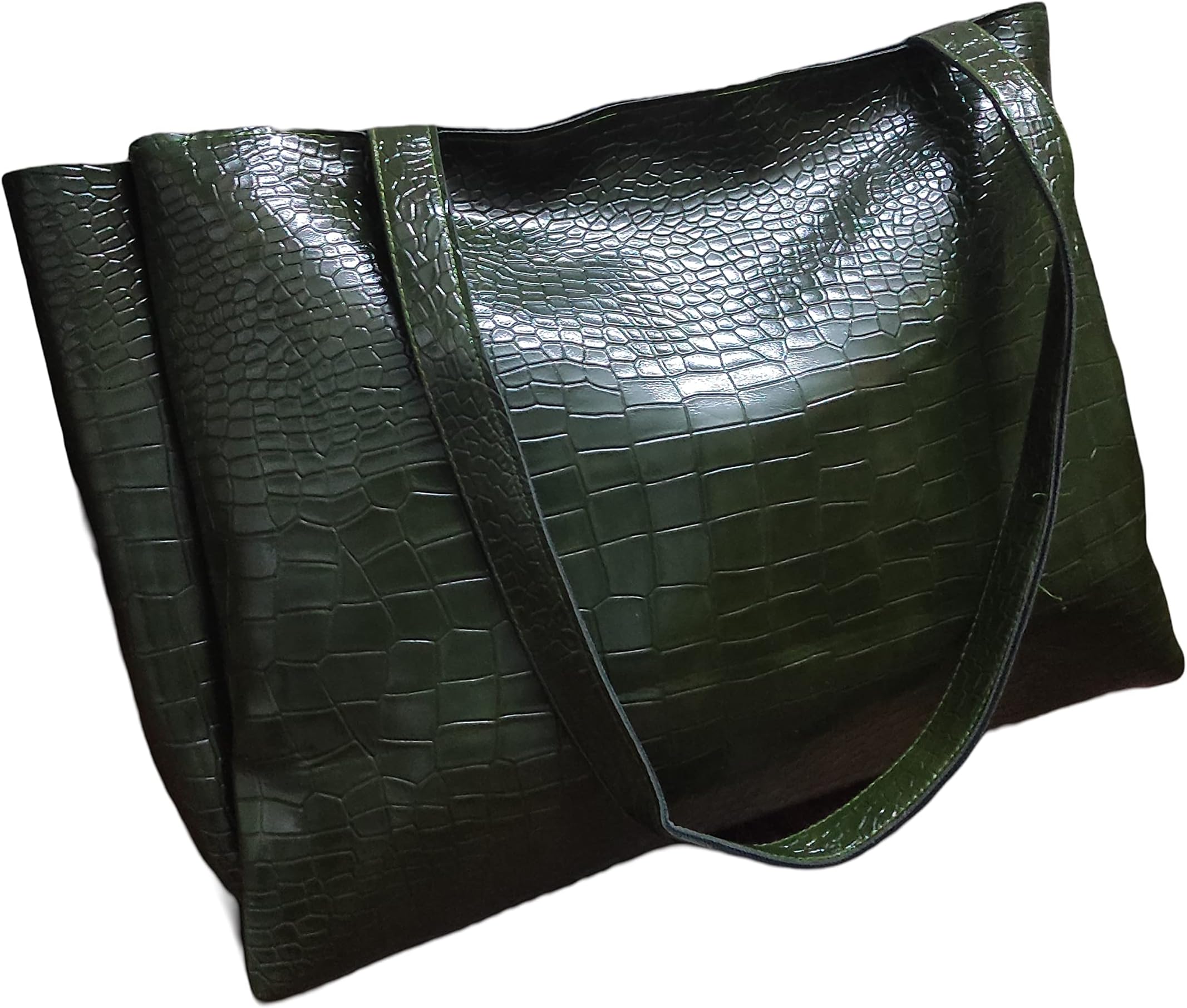 GenericAda Fashion Tote Bags For Women And Girls Large Capacity Croco Pattern Big Ladies Handbag Shoulder Bag Purses