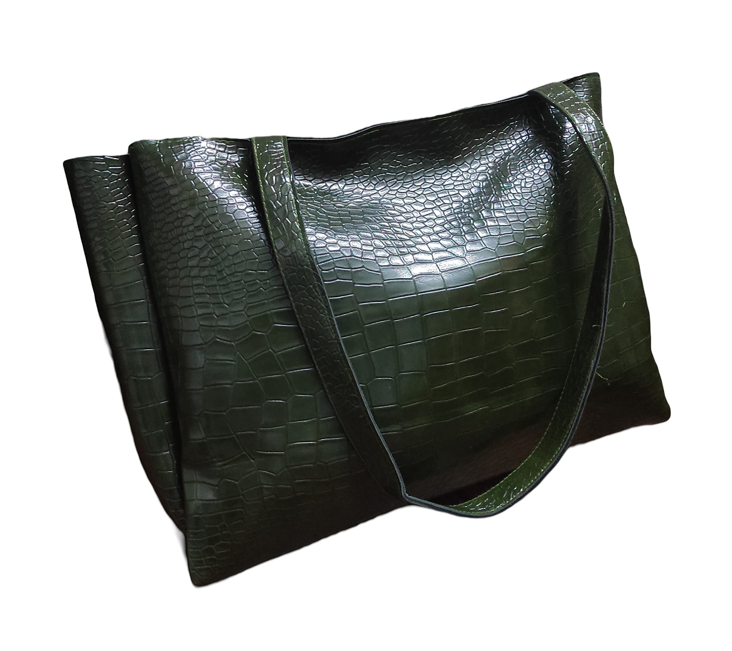 GenericAda Fashion Tote Bags For Women And Girls Large Capacity Croco Pattern Big Ladies Handbag Shoulder Bag Purses