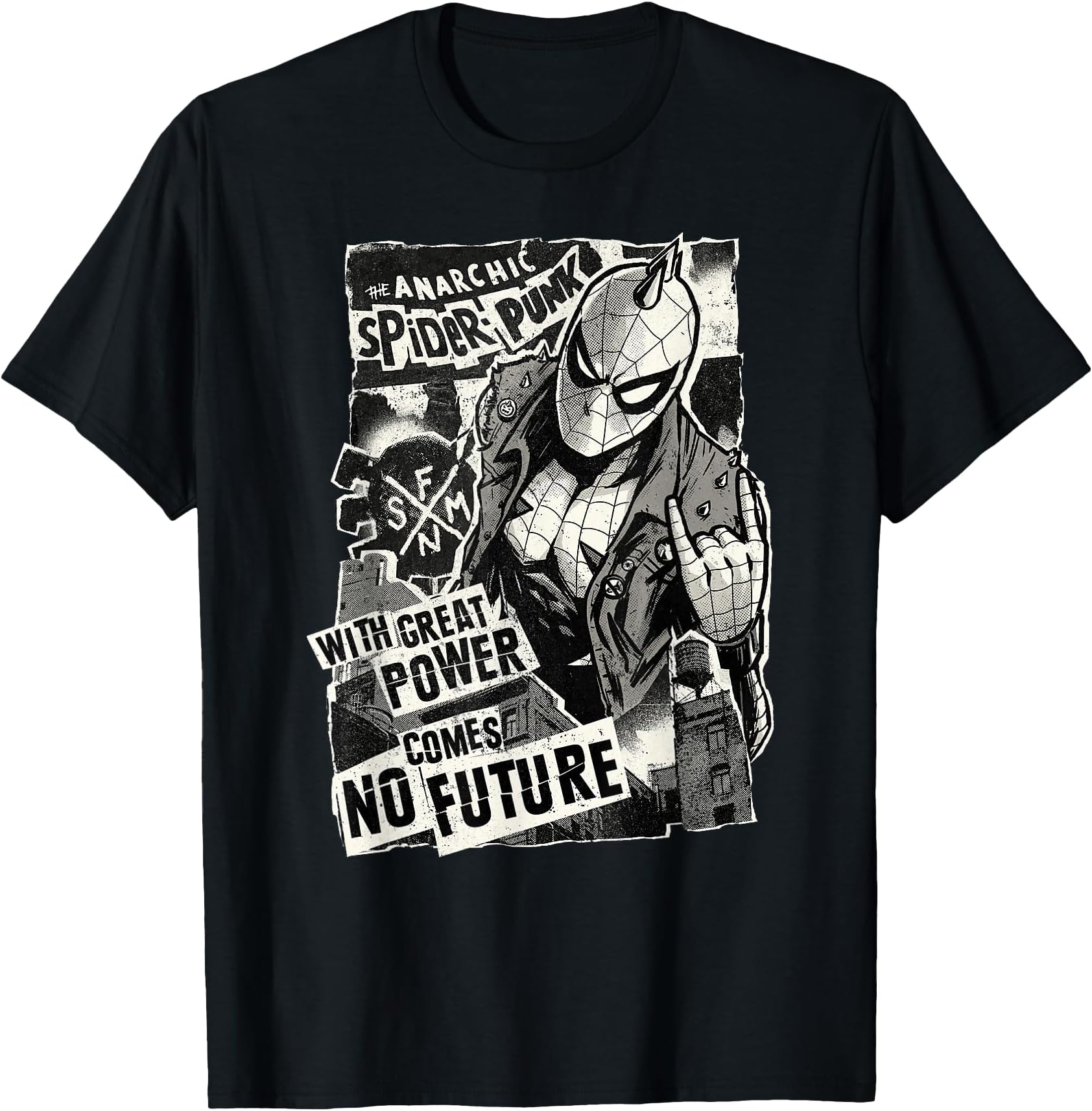 Spider-Man Anarchic Spider-Punk With Great Power T-Shirt