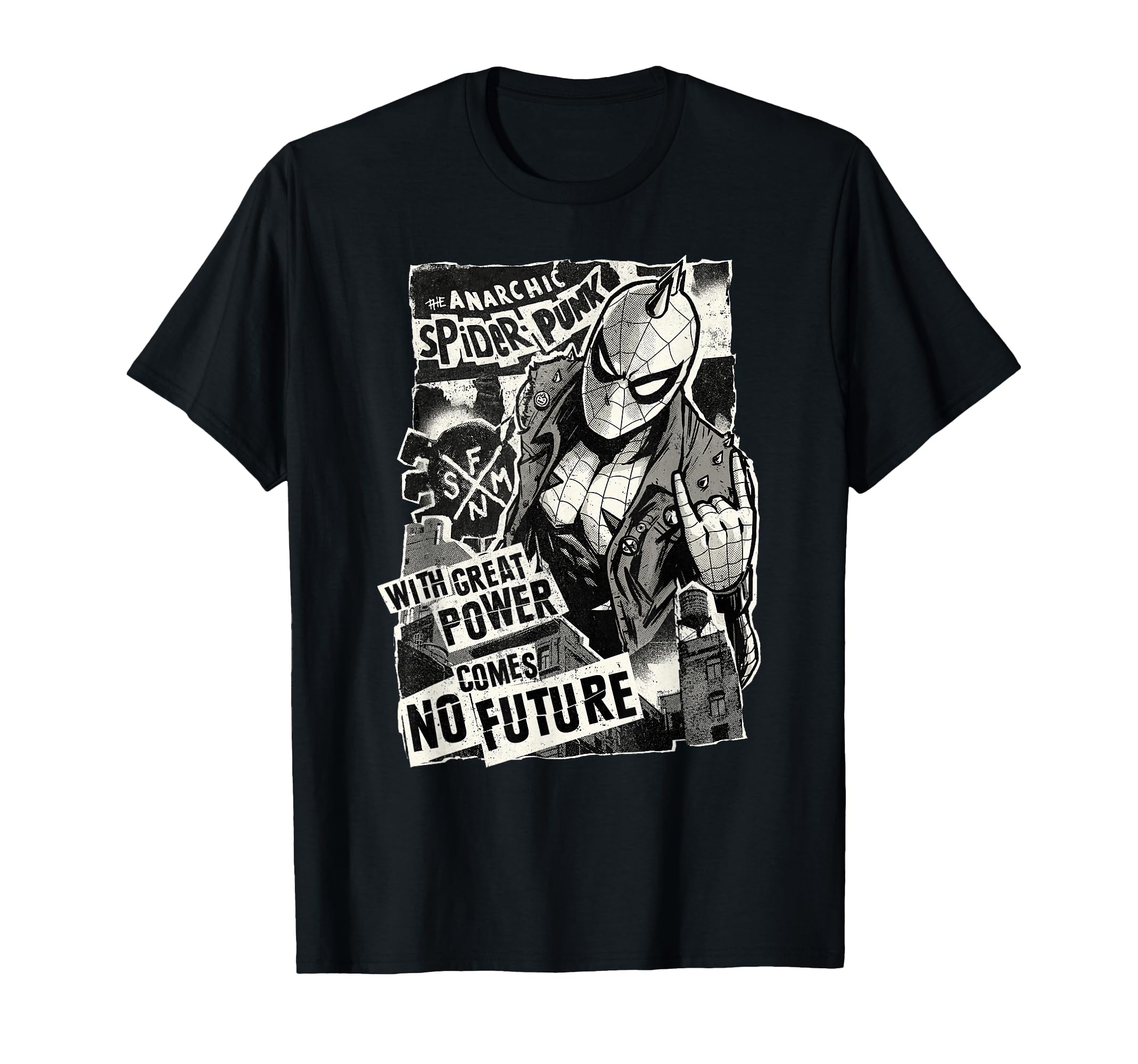 Spider-Man Anarchic Spider-Punk With Great Power T-Shirt