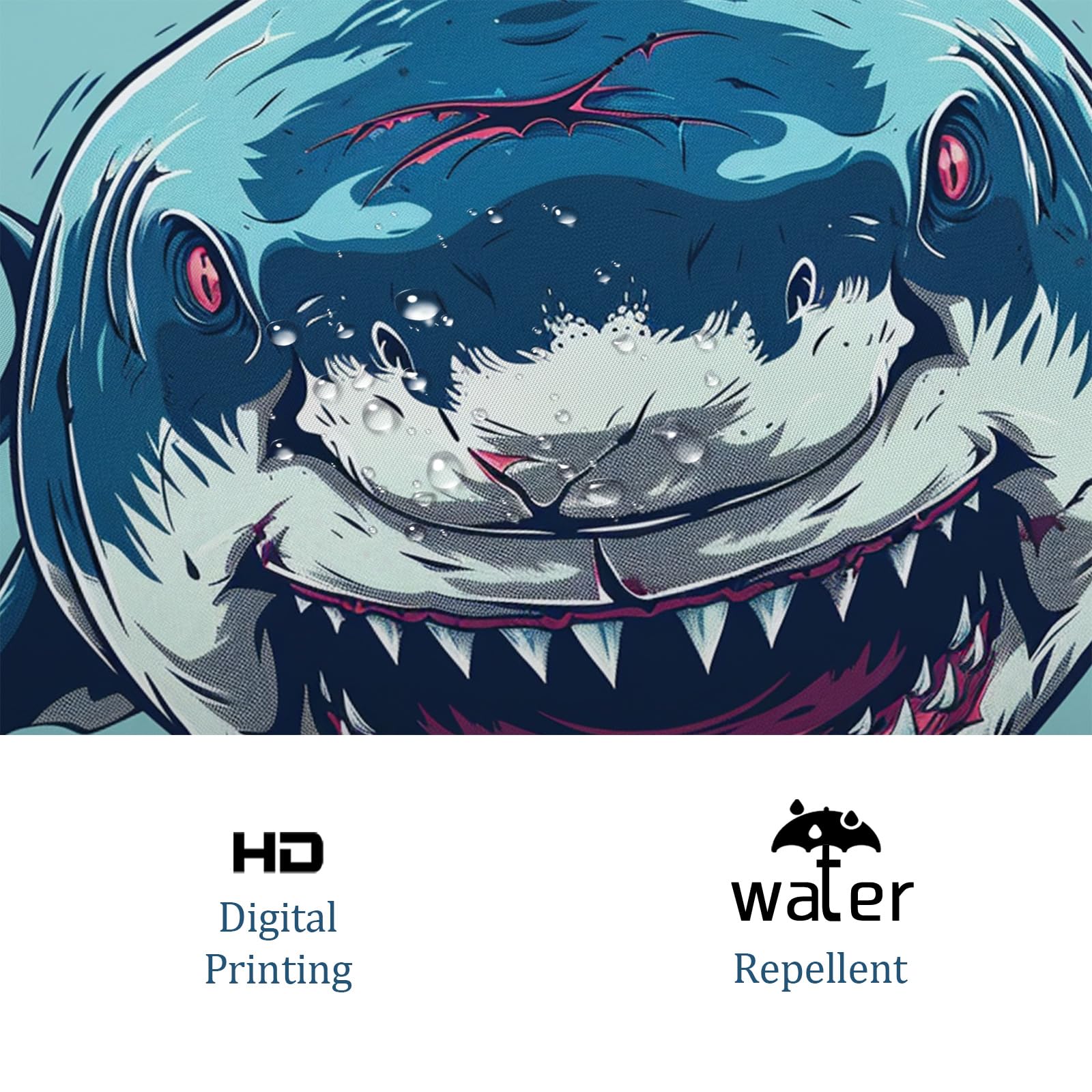 3D Hai Duschvorhang – 180x180 Cm, Lustiges Unterwassermotiv Fürs Badezimmer