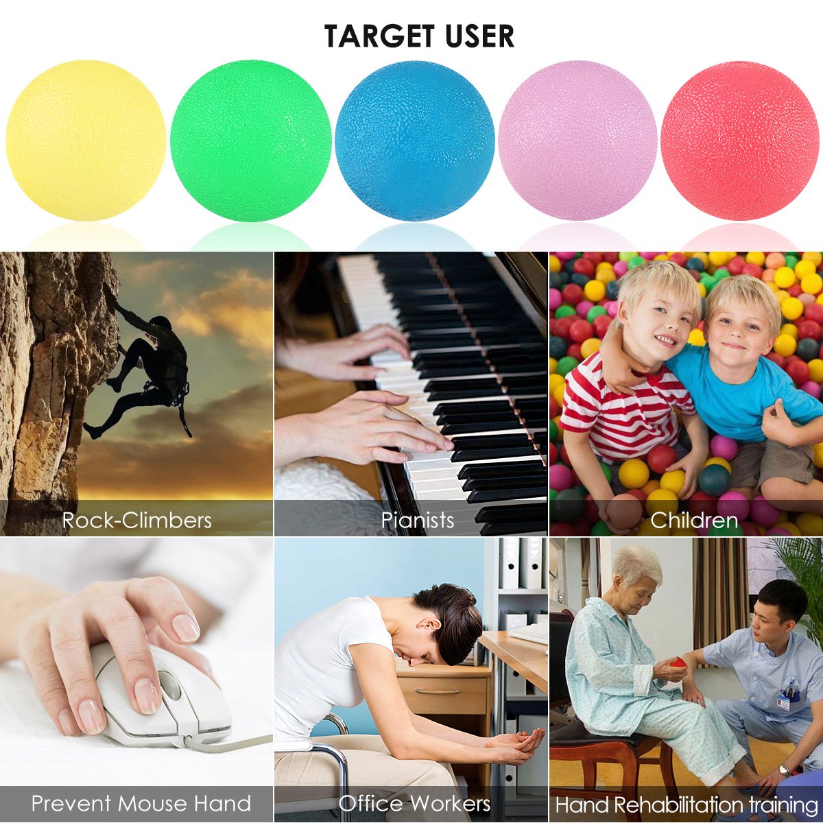 Buy PBPBOX Hand Therapy Ball Hand and Grip Strengthening Balls Kits