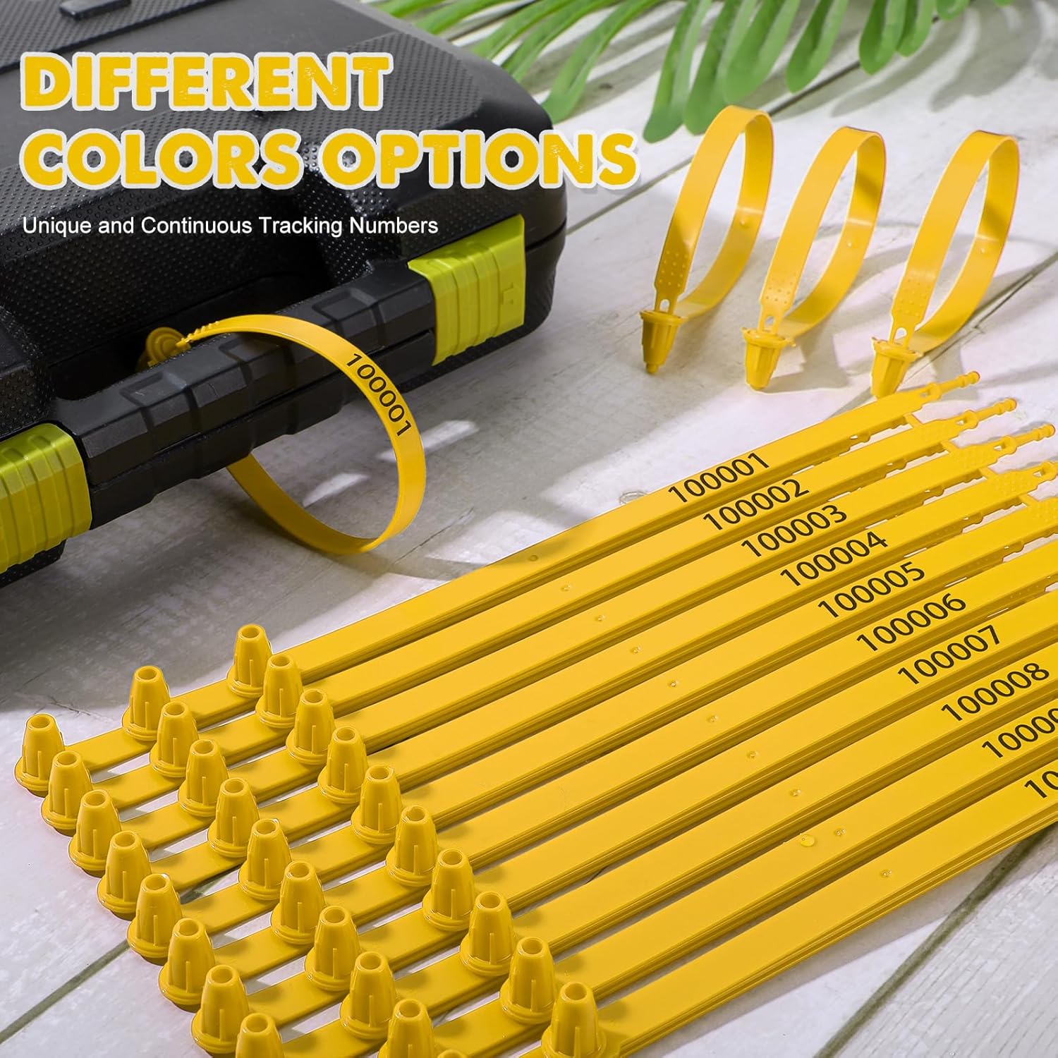 Roowest 1000 Pcs Plastic Truck Trailer Door Seals, Tamper Evident Security Tags, Numbered Safety Disposable Locks for Container Logistics Transport Package Shipping(Yellow) - Image 7