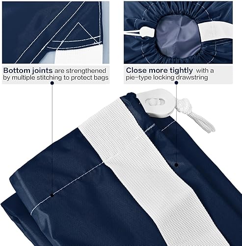 Vista 42 de HOMEST - Bolsa de lavandería con correa para viaje, bolsa de almacenamiento grande antidesgarro con cordón ajustable, lavable a máquina, nailon