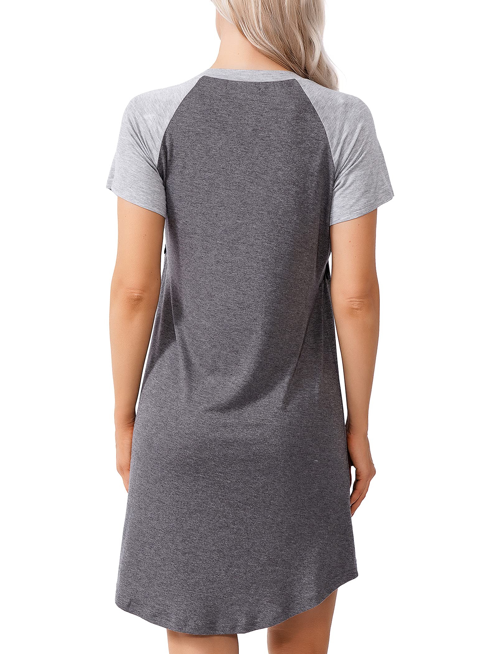 Camisón 3 en 1 para mujer, camisón de manga corta para lactancia, tallas XS-3XL