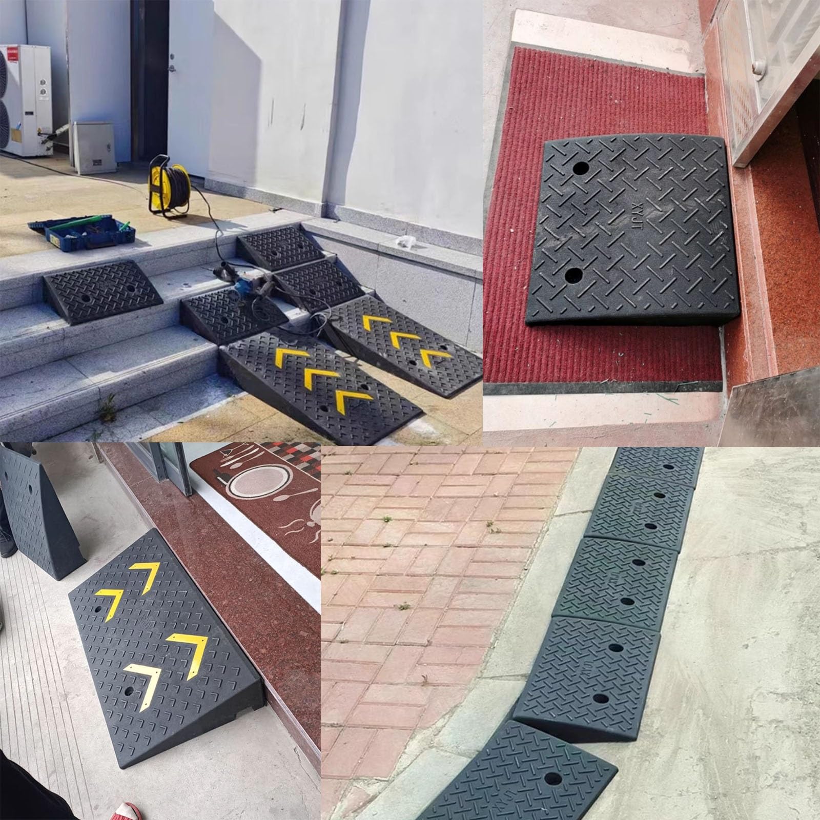 Rampe di soglia per porte, rampa per sedie a rotelle | Adatte per scooter, carrozzine elettriche e auto; portata di 5000 kg (11.023 libbre)(100*30*12cm)