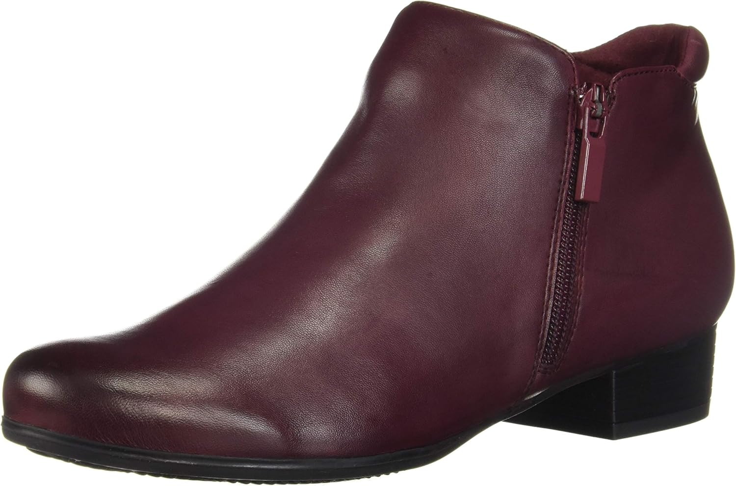 Trotters Women's Major Ankle Boot, Dark Red, 10.5 Narrow