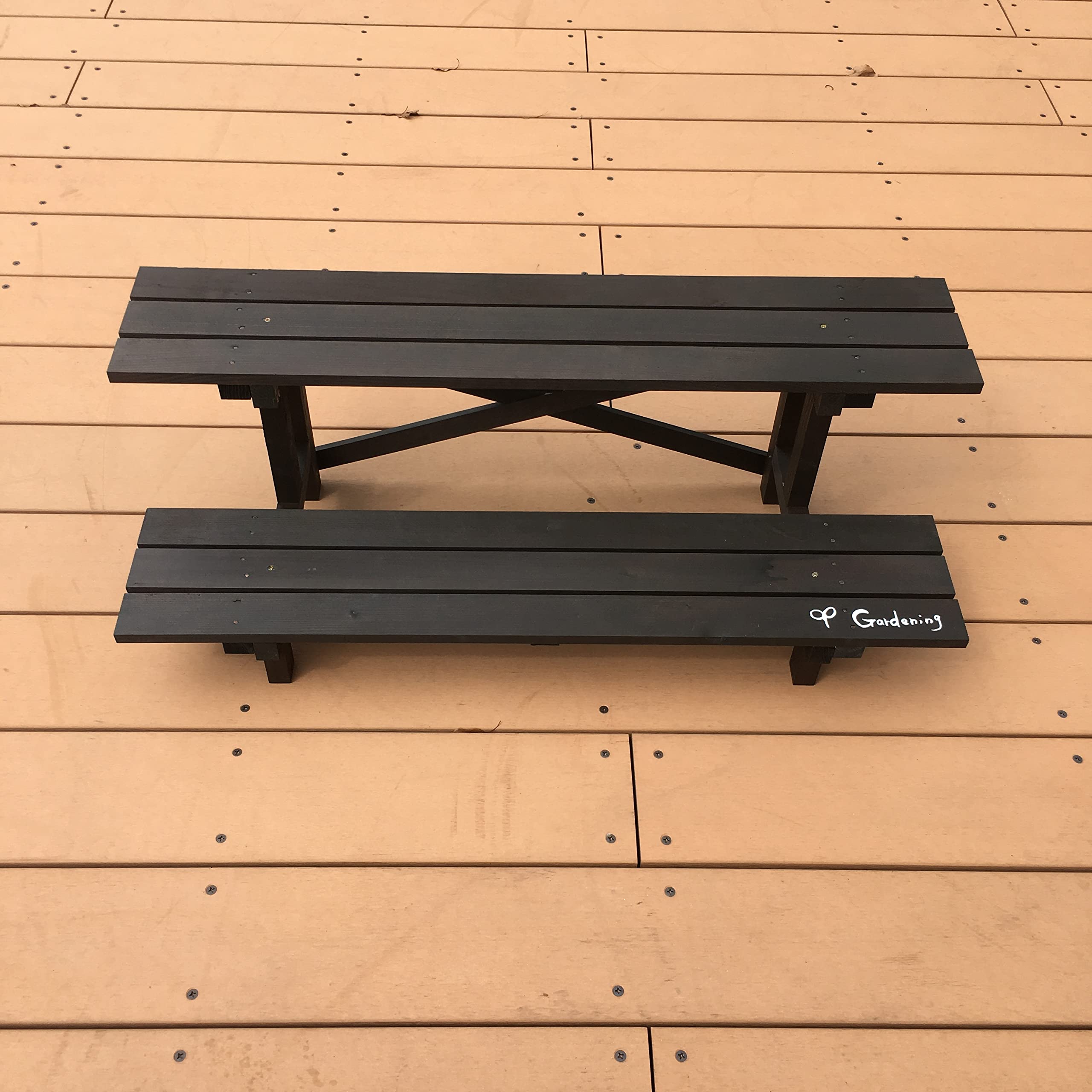 Amazon｜木製 国産 フラワースタンド 2段860 W86cm × D34cm × H30cm