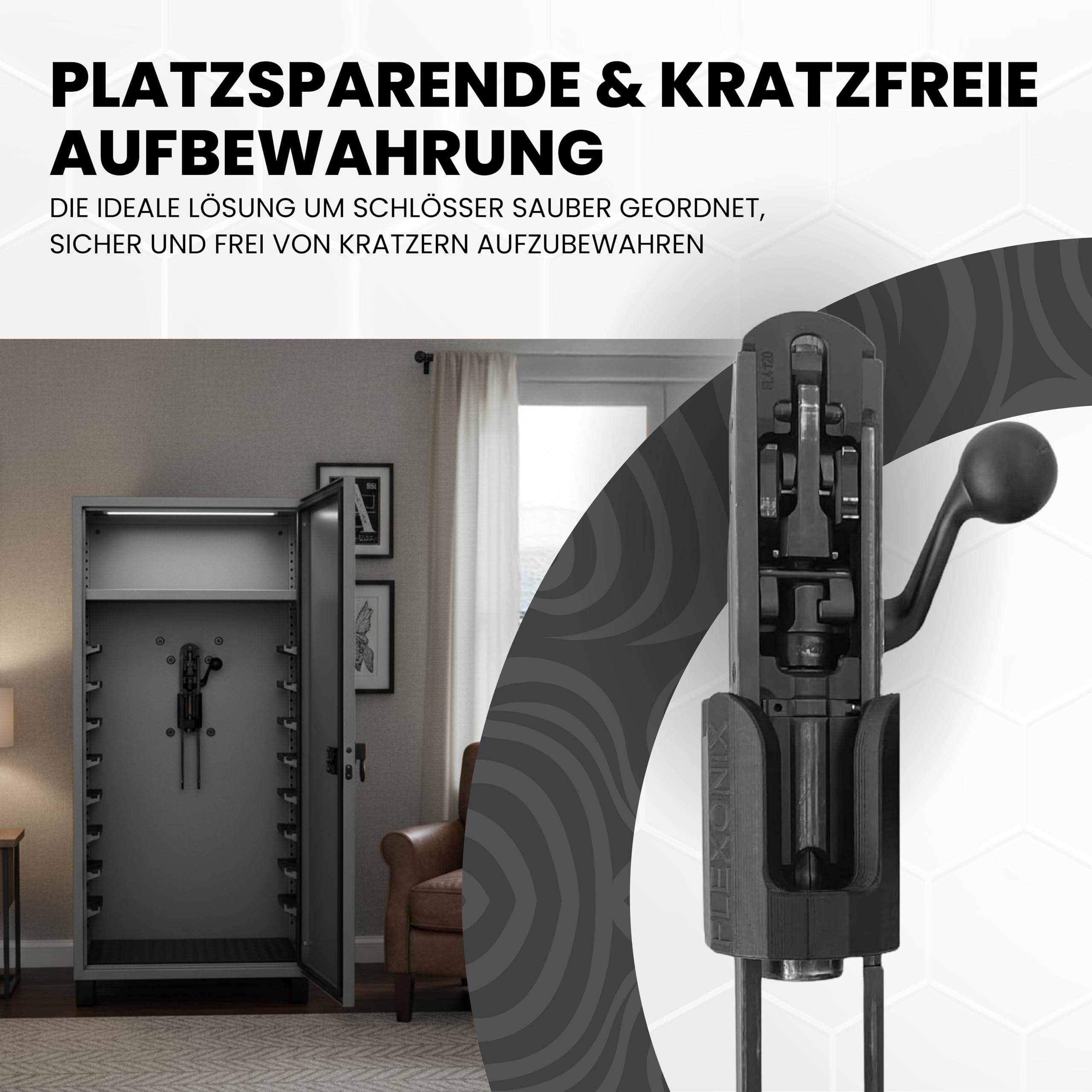 Magnetische Verschlusshalterung für Blaser R8/R93, Mauser, Sauer & Sako – Universal Zylinderverschluss-Halter für Waffenschrank – Sicher & platzsparend, für Fast alle Kalibergruppen geeignet