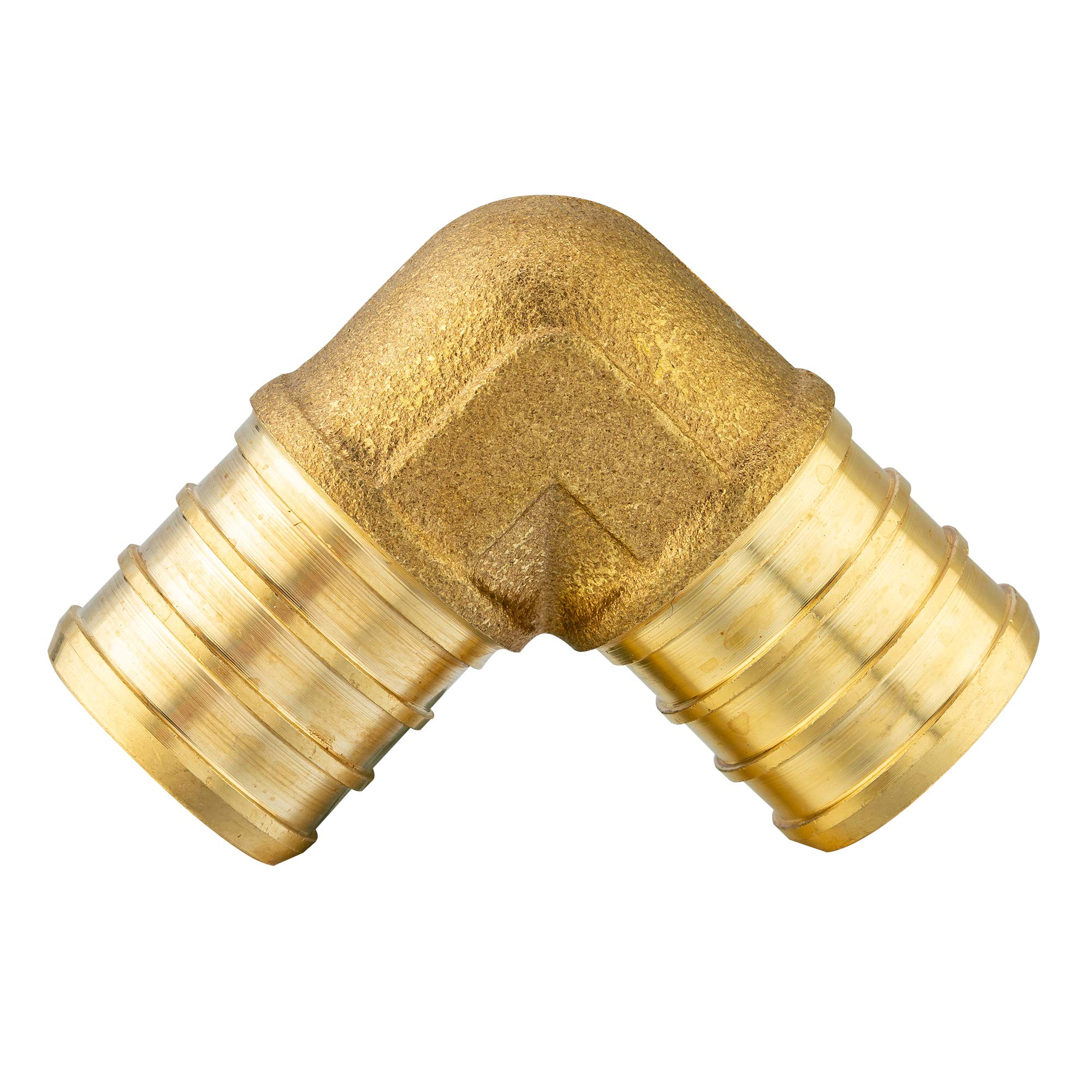 Paquete de 60 accesorios de crimpado de latón EFIELD Pex de 3/4 pulgadas, 20 piezas cada uno: T, codo y acoplamiento para conexión de tubería Pex, ASTM F1807