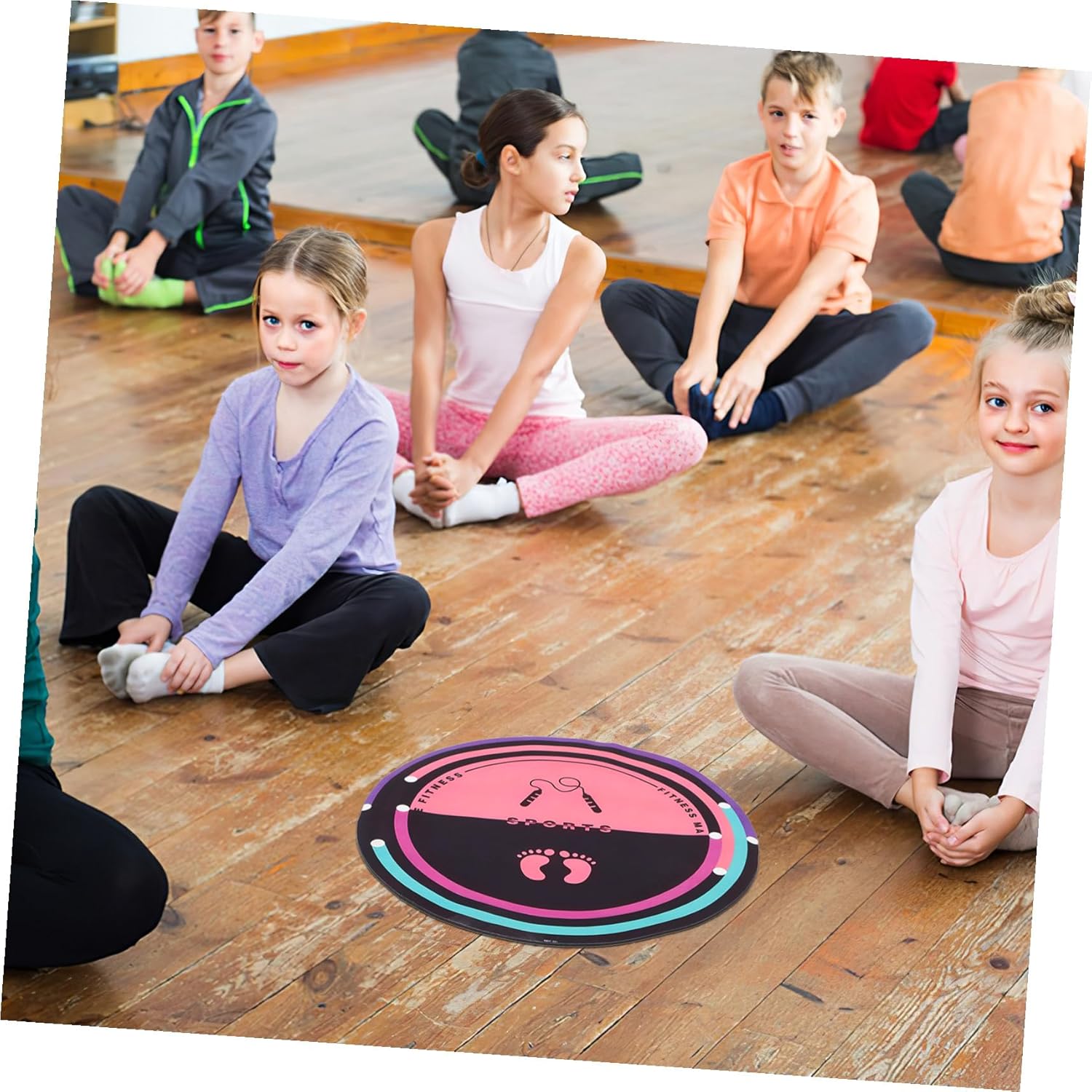 Silent Nonslip Jump Rope Mat Round Indoor Workout Pad Shock Absorbent Sports Mat for Home Gym Fitness Yoga Exercise and Quiet