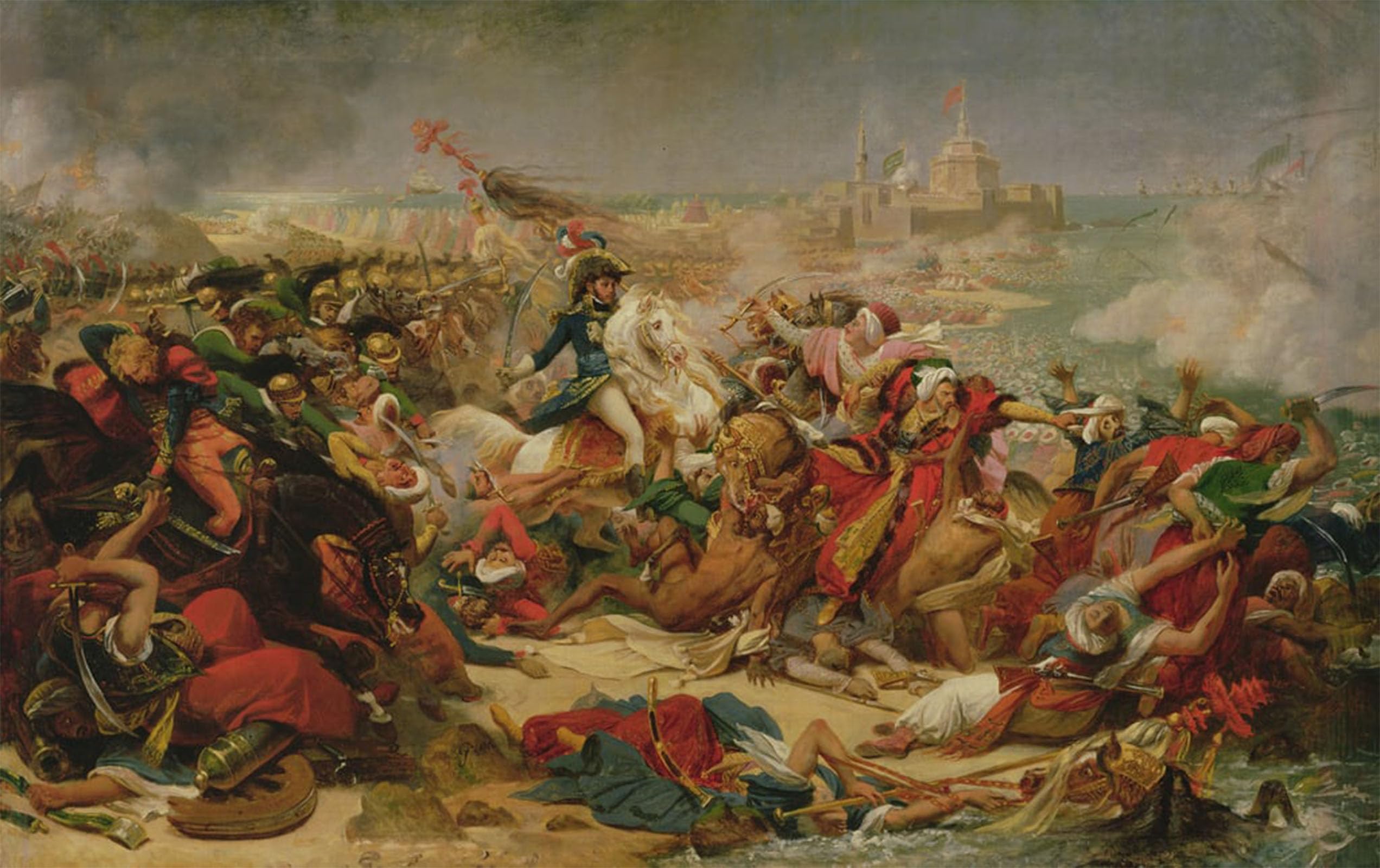 RZHRHJES Abstract Painting Poster Art Print Canvas Print Poster Murat Defeating the Turkish At Aboukir on July by Antoine Jean Gros Landscape Canvas Painting for Home Decor 60x90cm