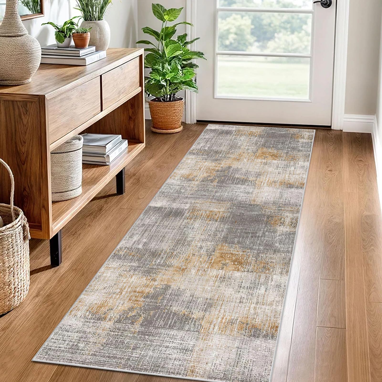 Carpet Runner for Hallway 80 x 500 cm Non Slip Long Hallway Runner Rugs for Kitchen Rugs Washable Floor Carpet Runner Mat Absorbent Door Mat Narrow Hall Runner for Hallway Kitchen Bedroom Entryway — image 1