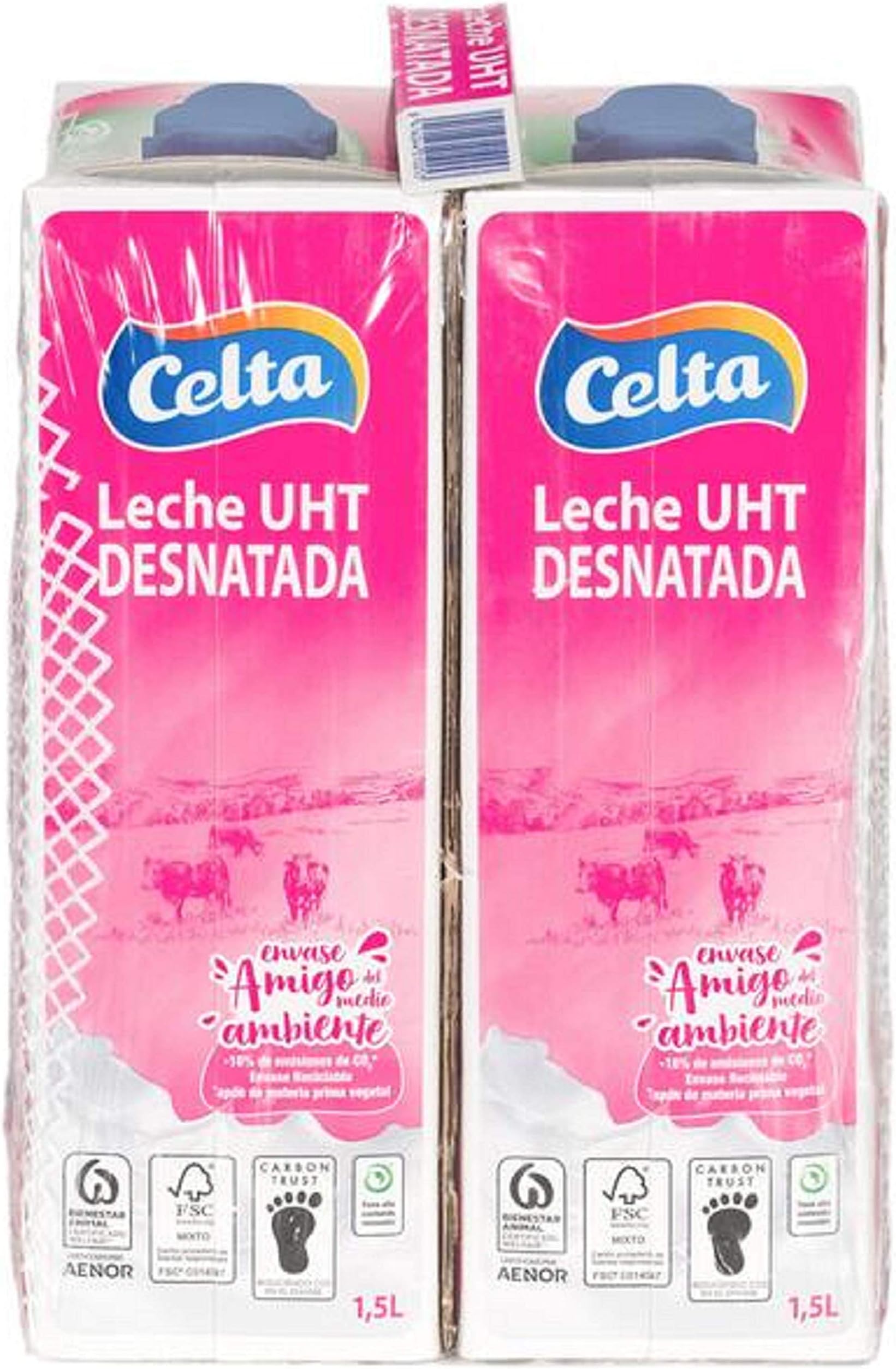 Celta - Leche UHT Desnatada - 1,5 L