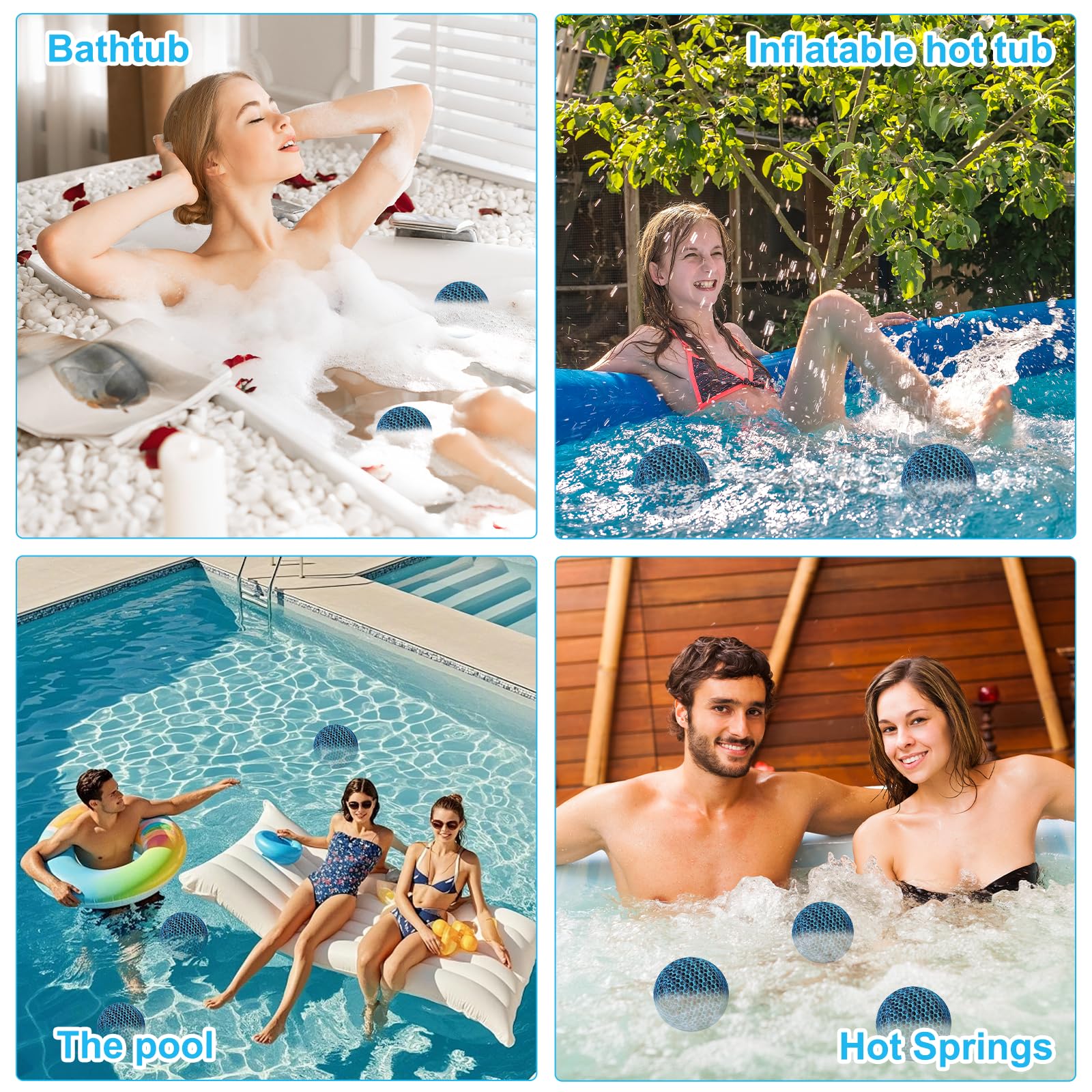 4 sztuki Hot Tub Pool Scum Absorber, 7 cm gąbki do czyszczenia oleju, wielokrotnego użytku do usuwania brudu, oleju i pianki, pasują do jacuzzi, basenu i spa