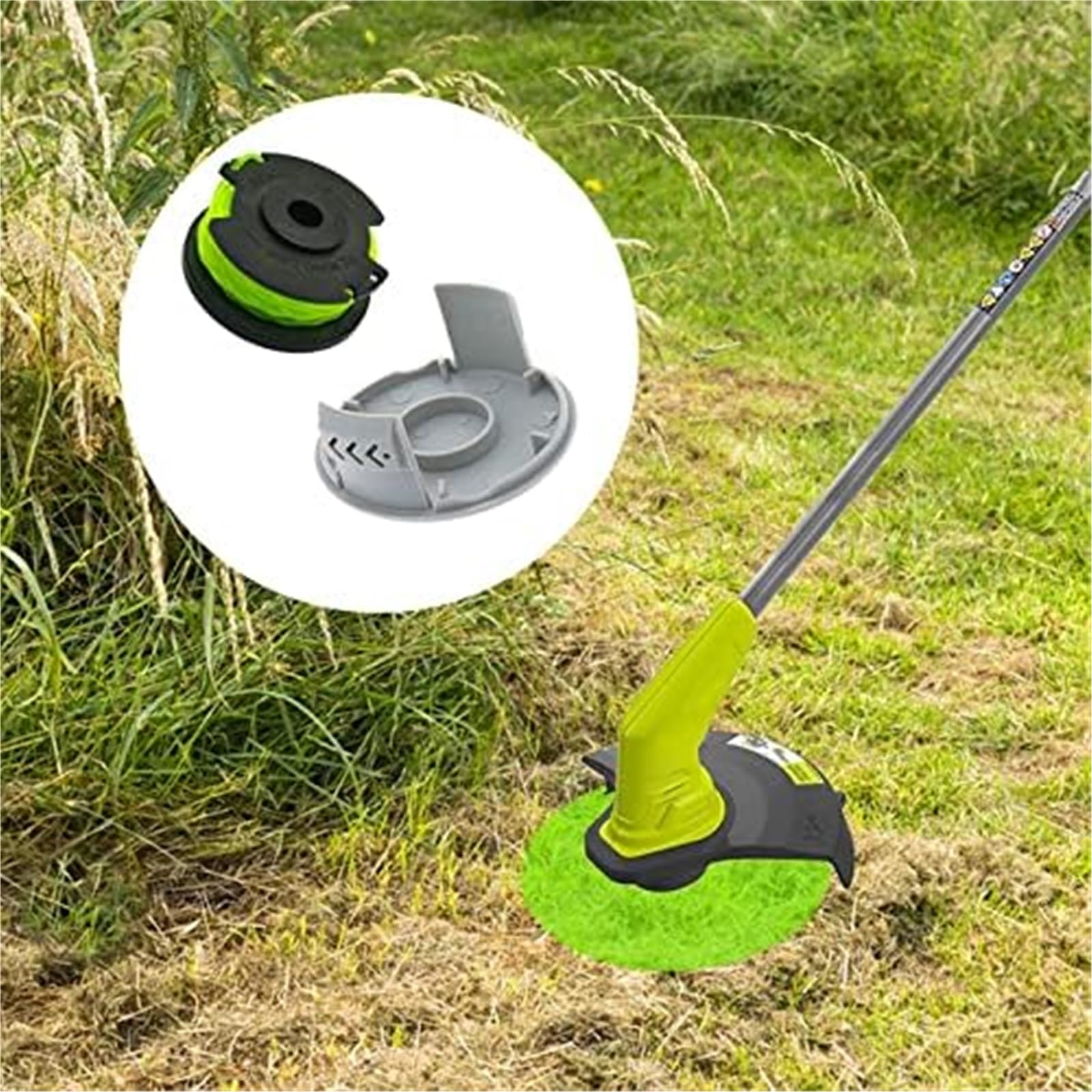 Automatyczna szpula kosiarki Szpula kosy spalinowej, dla Ryobi Rac143 6.1MX 2Mm 36V żyłka zamienna dla podkaszarki, RLT36B33 RY36LT33A-0(BLACK 8 2)